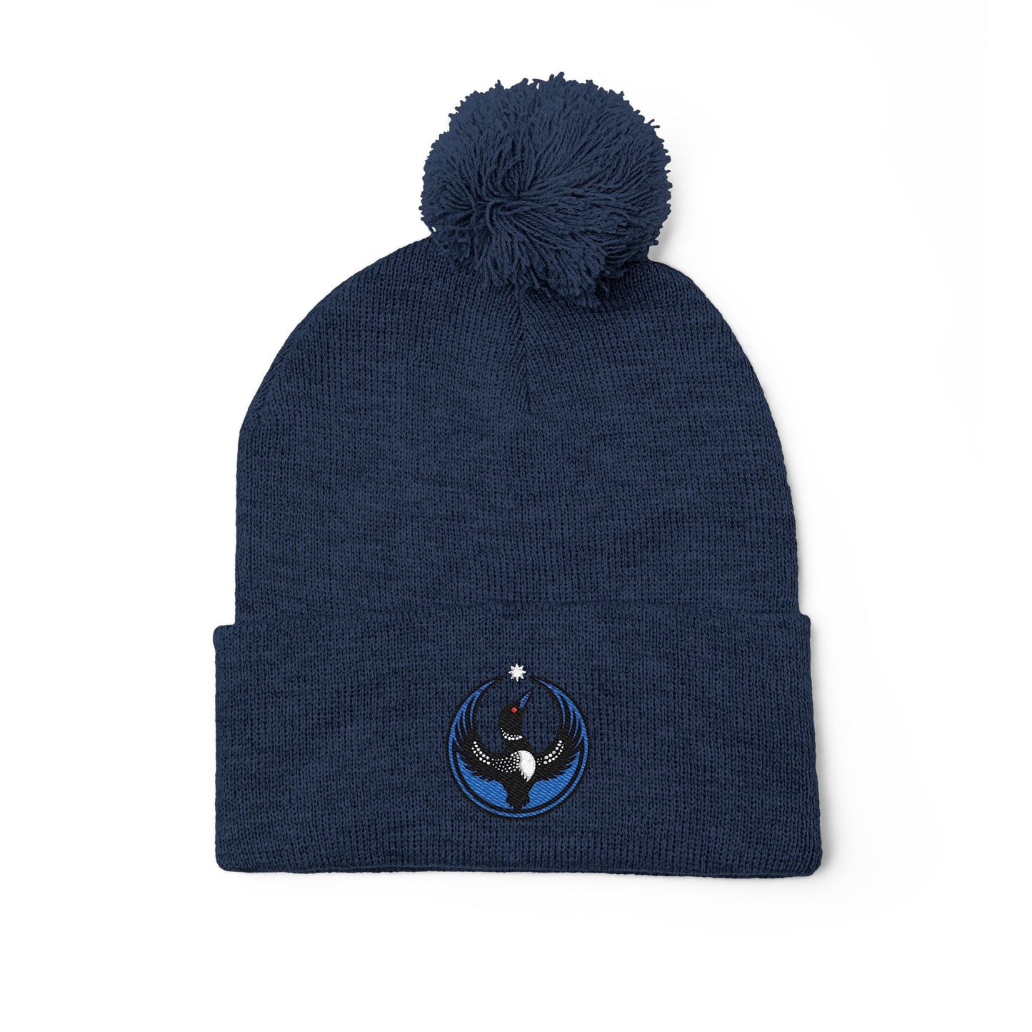 Minnesota Rebel Alliance Loon | MN embroidery Pom-Pom Knit Cap | Embroidered Beanie