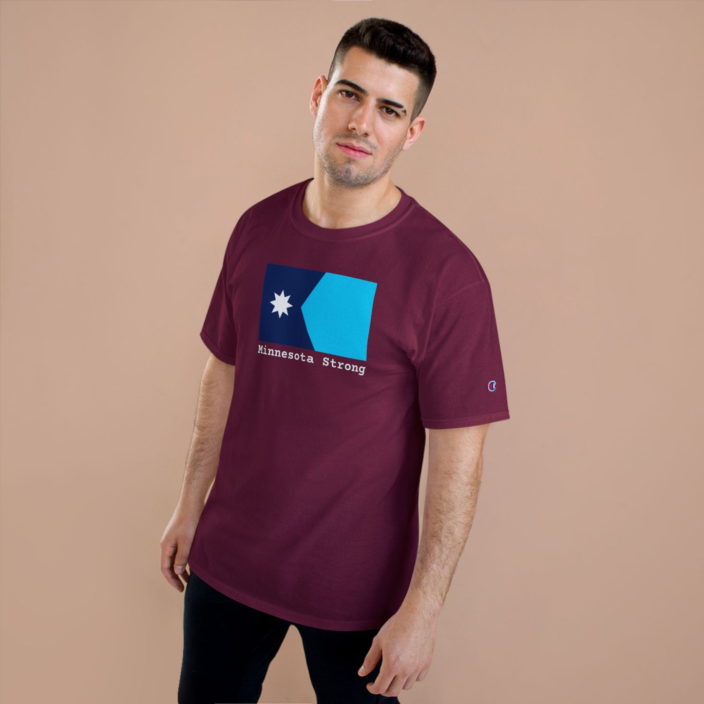 Minnesota Strong Flag T-Shirt — Champion brand Tee