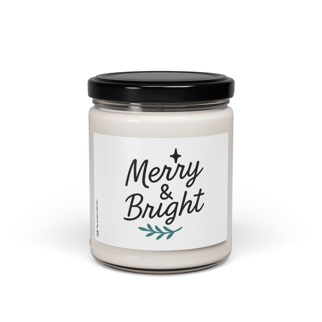 Merry & Bright Soy Candle – 9oz Holiday Scented Jar