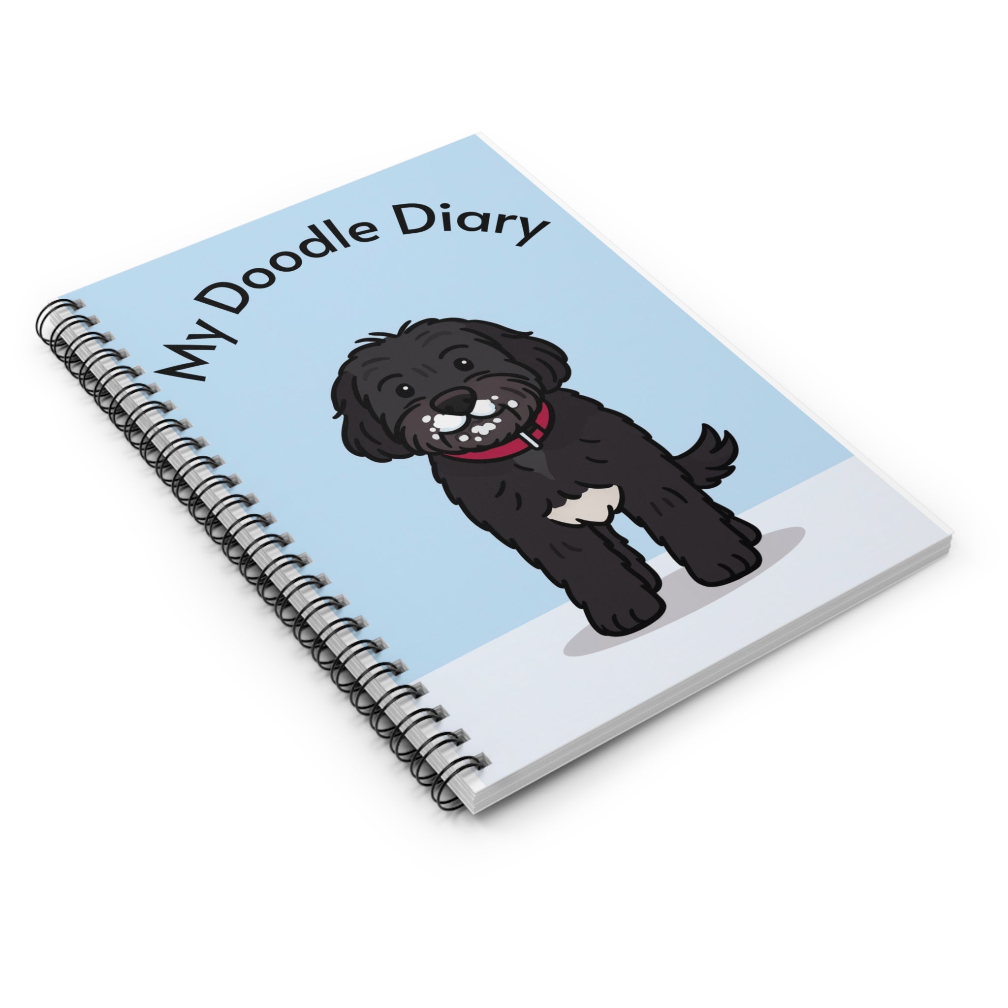 Cute Dog Doodle Spiral Notebook —   Ruled Journal for School & Gifts