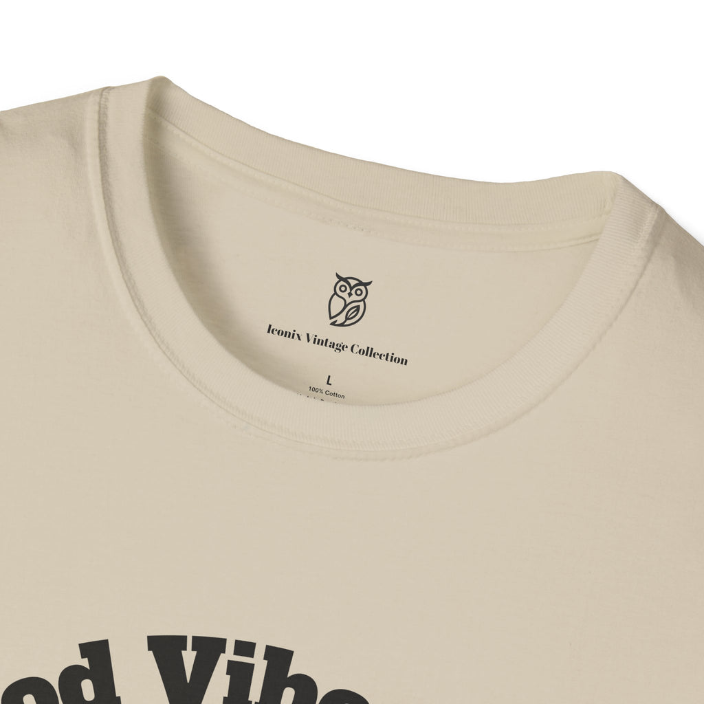Good Vibes Only T-Shirt — Retro Palm Sunset Tee