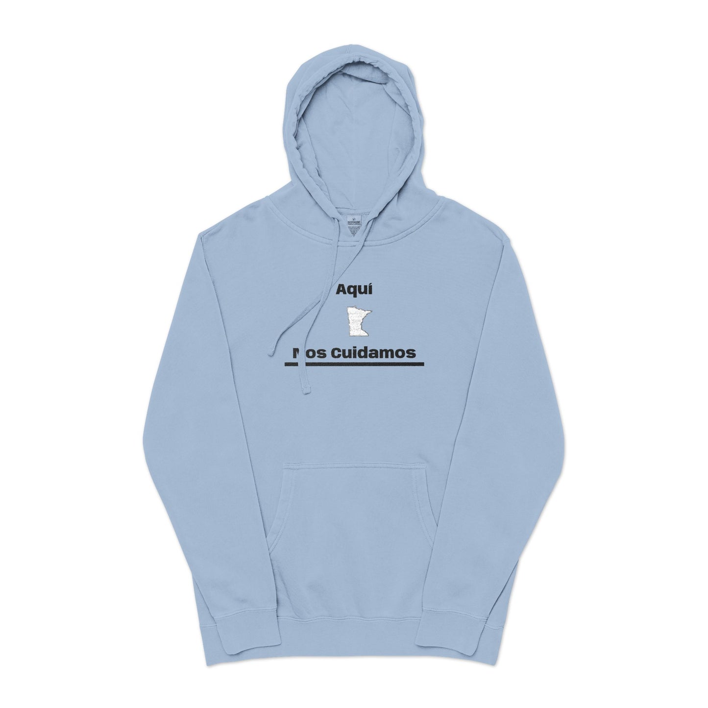 Minnesota "Aquí Nos Cuidamos" | State Hoodie, Minimal Design