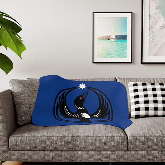 Two-Tone Sherpa Blanket — Minnesota Rebel Alliance Loon