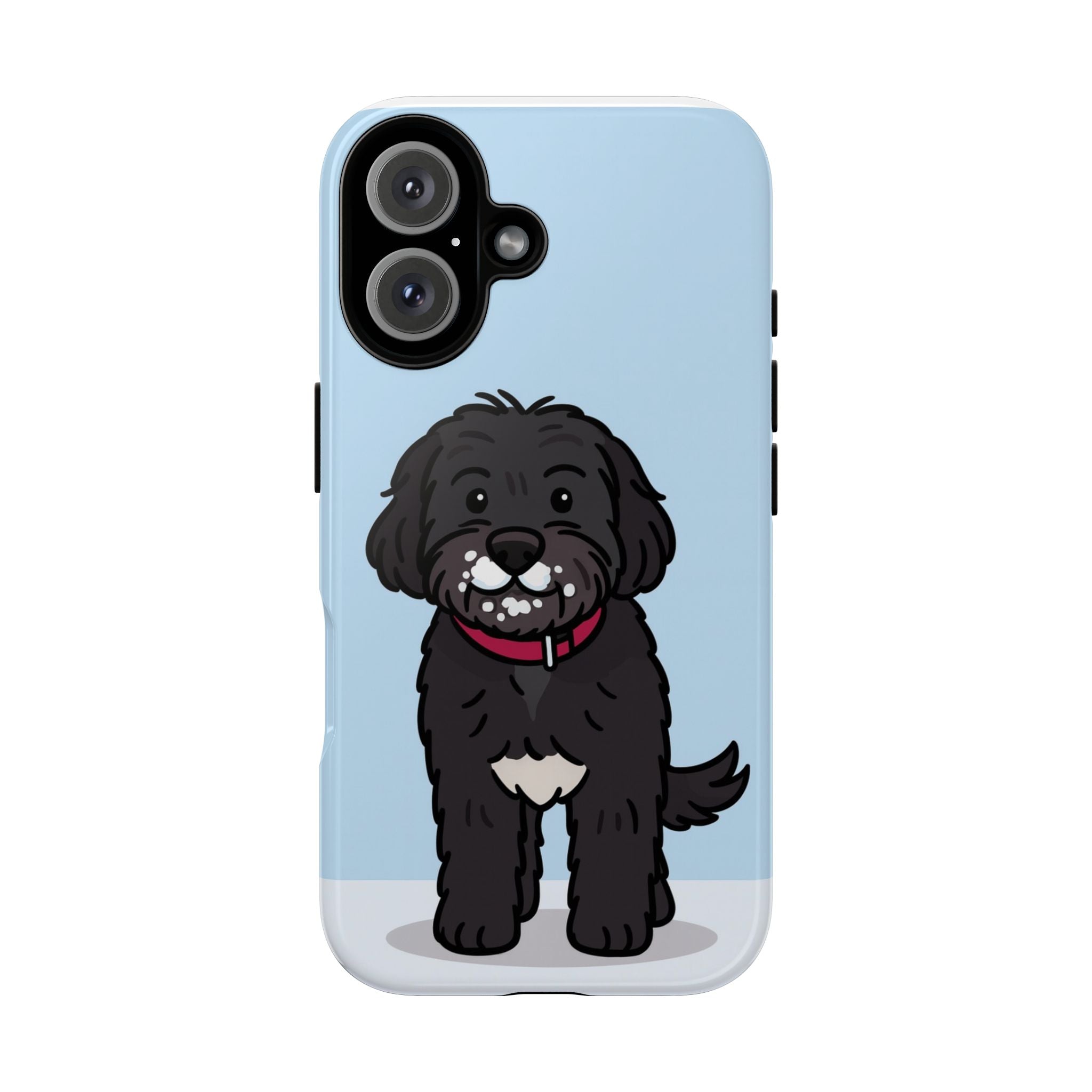 Black Labradoodle Phone Case — Cute Dog Cartoon Protective Tough Case