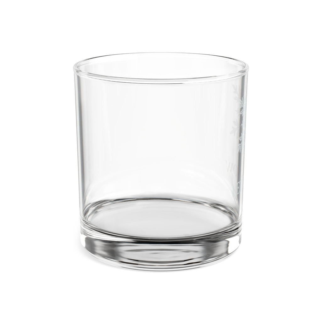 Engraved Snowflake Whiskey Glass — 10.5 oz Crystal Rocks Glass (Personalized Holiday Gift)