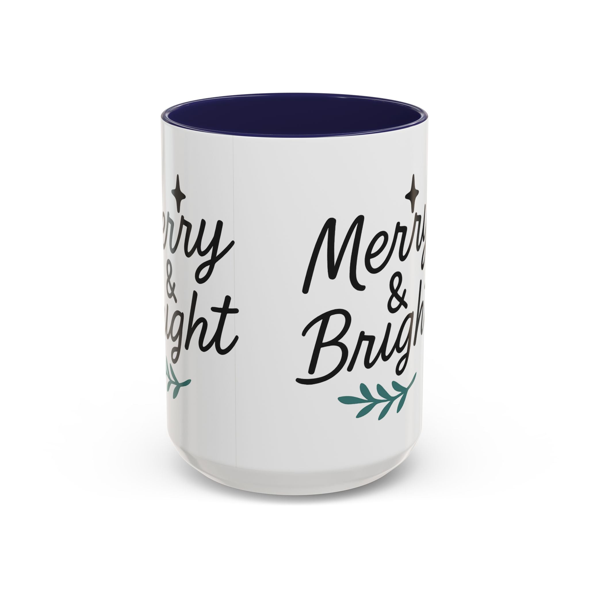 Merry & Bright Holiday Coffee Mug — 11/15oz Accent Ceramic