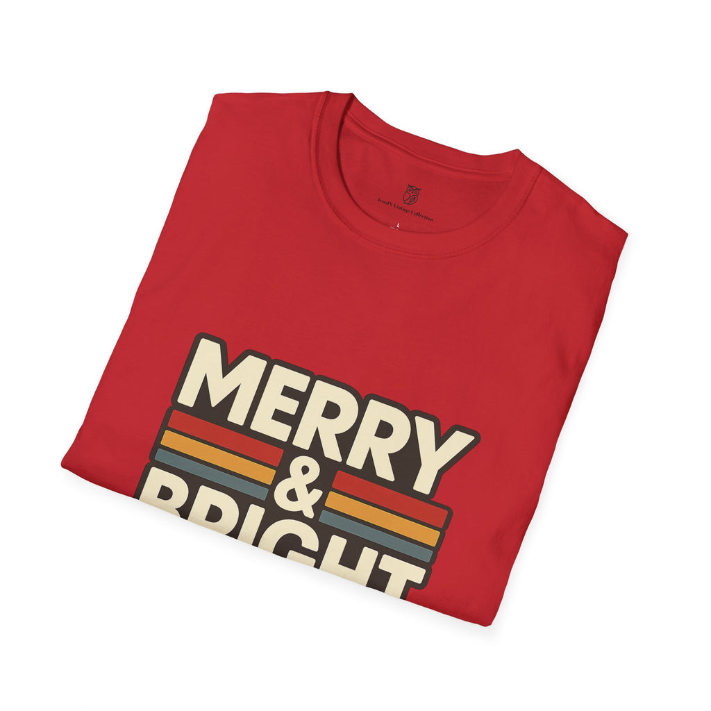 Merry & Bright Retro Holiday T-Shirt