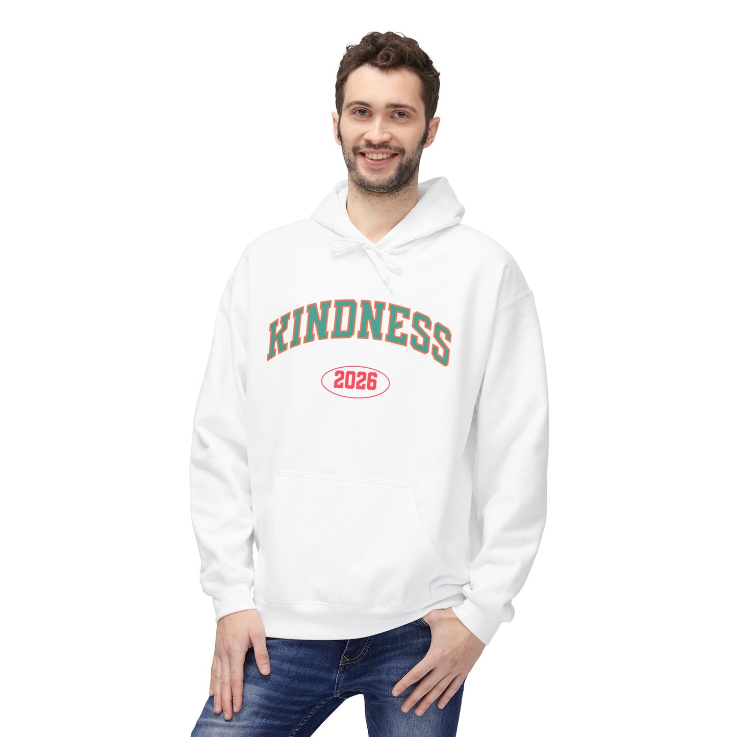 Kindness 2026 Hoodie — Vintage Collegiate Inspirational Pullover