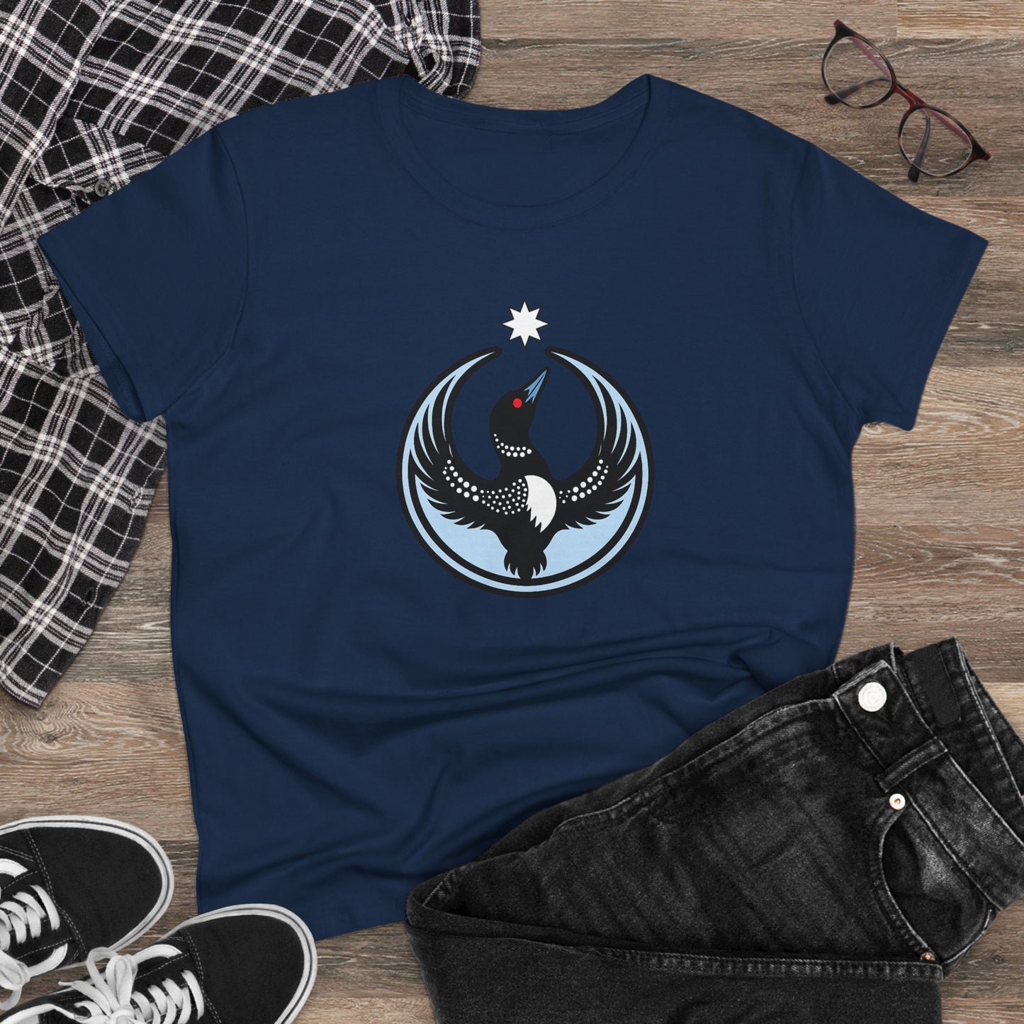 Minnesota Rebel Loon Illustration Tee | Women's Midweight 100% Cotton