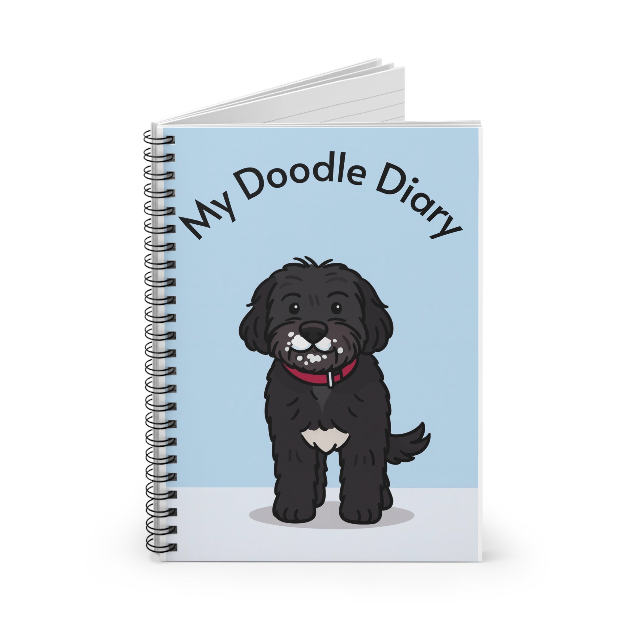 Cute Dog Doodle Spiral Notebook —   Ruled Journal for School & Gifts