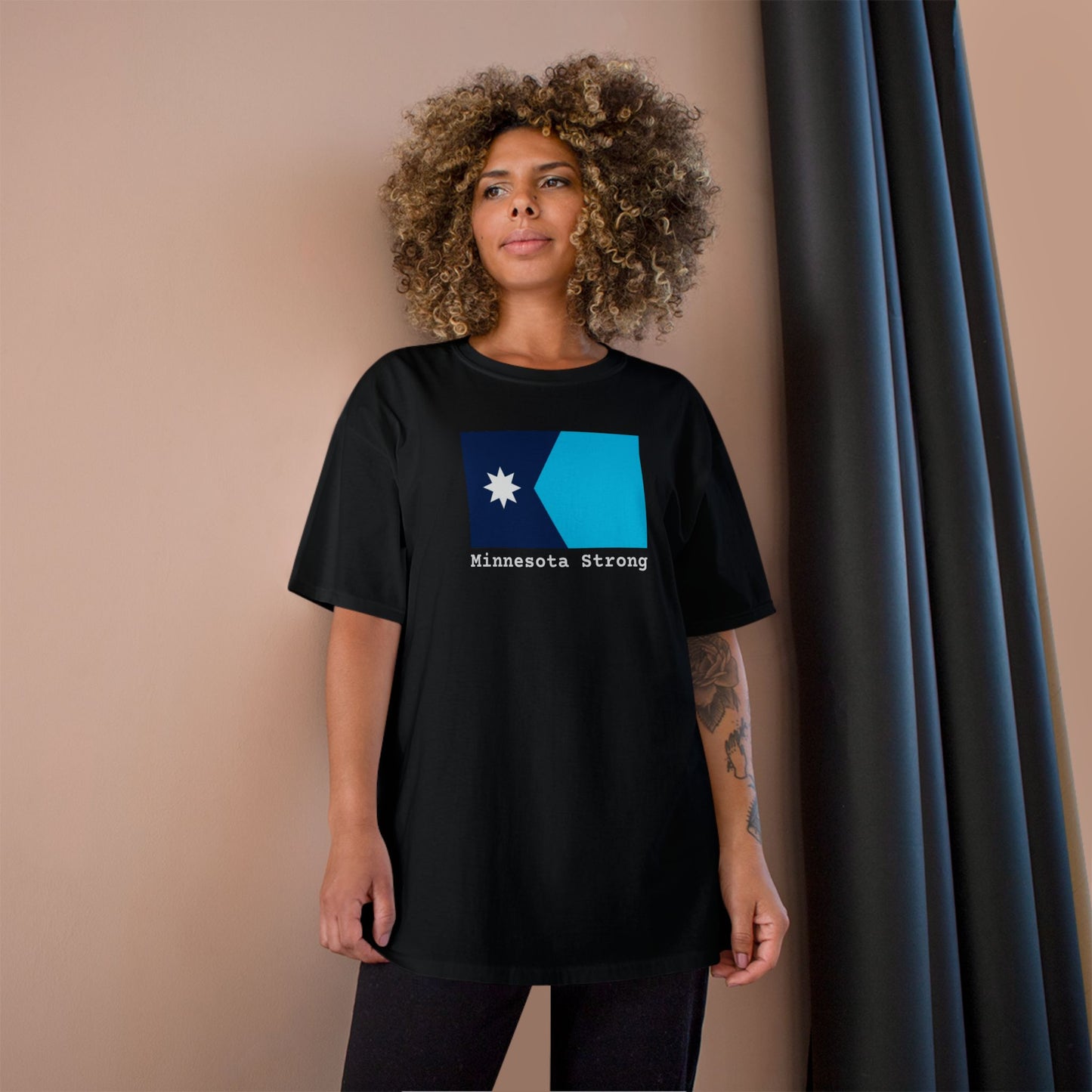Minnesota Strong Flag T-Shirt — Champion brand Tee