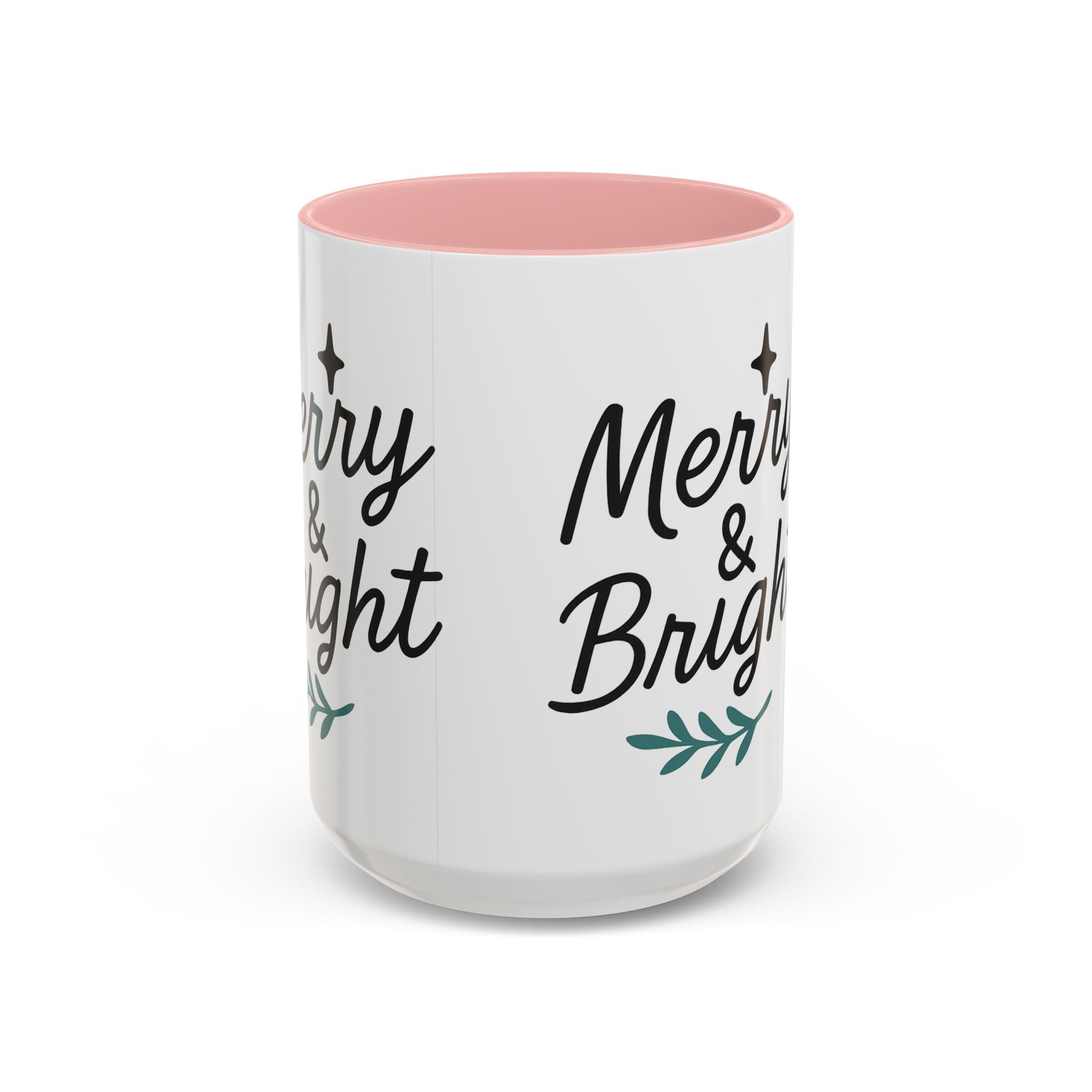 Merry & Bright Holiday Coffee Mug — 11/15oz Accent Ceramic