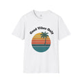 Good Vibes Only T-Shirt — Retro Palm Sunset Tee