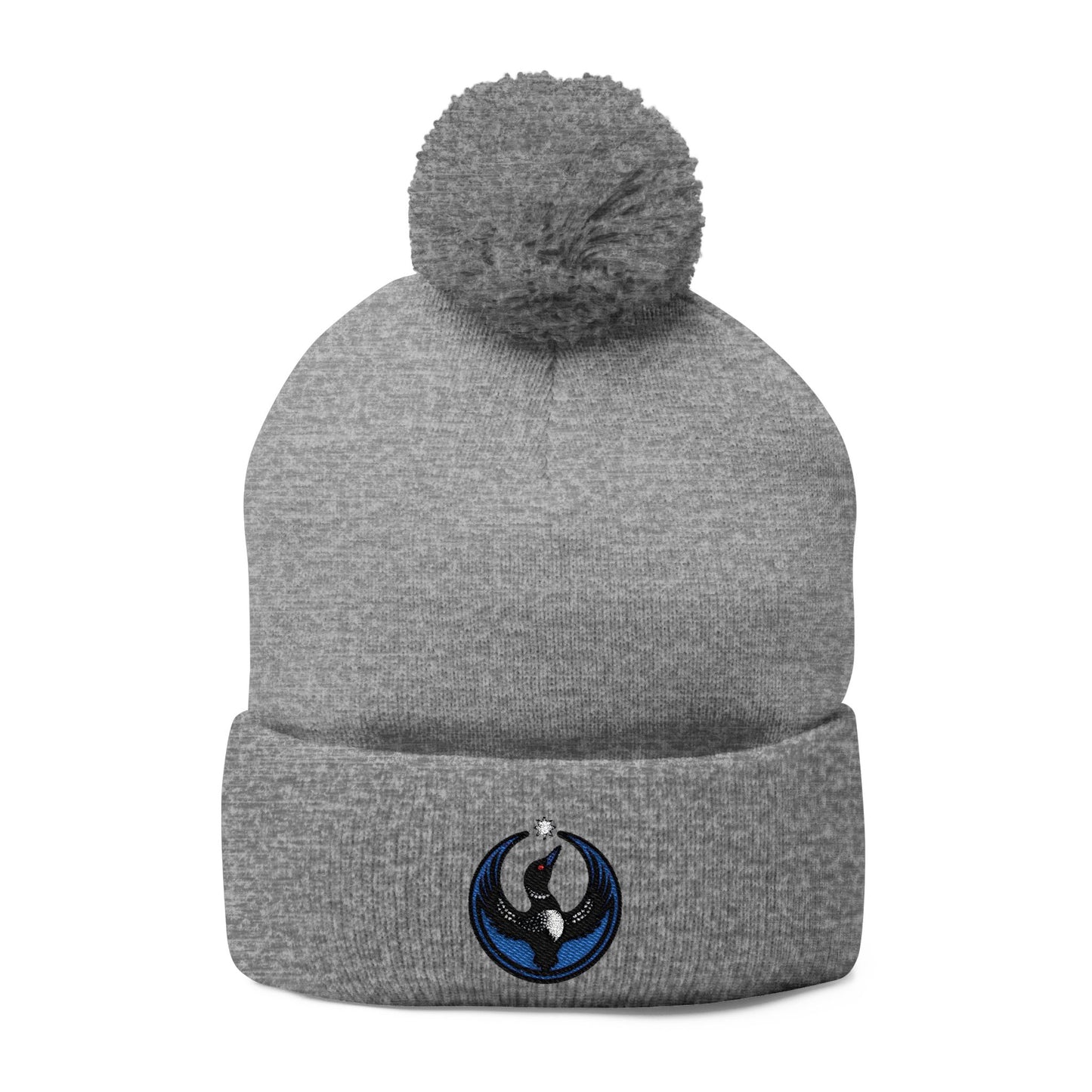 Minnesota Rebel Alliance Loon | MN embroidery Pom-Pom Knit Cap | Embroidered Beanie