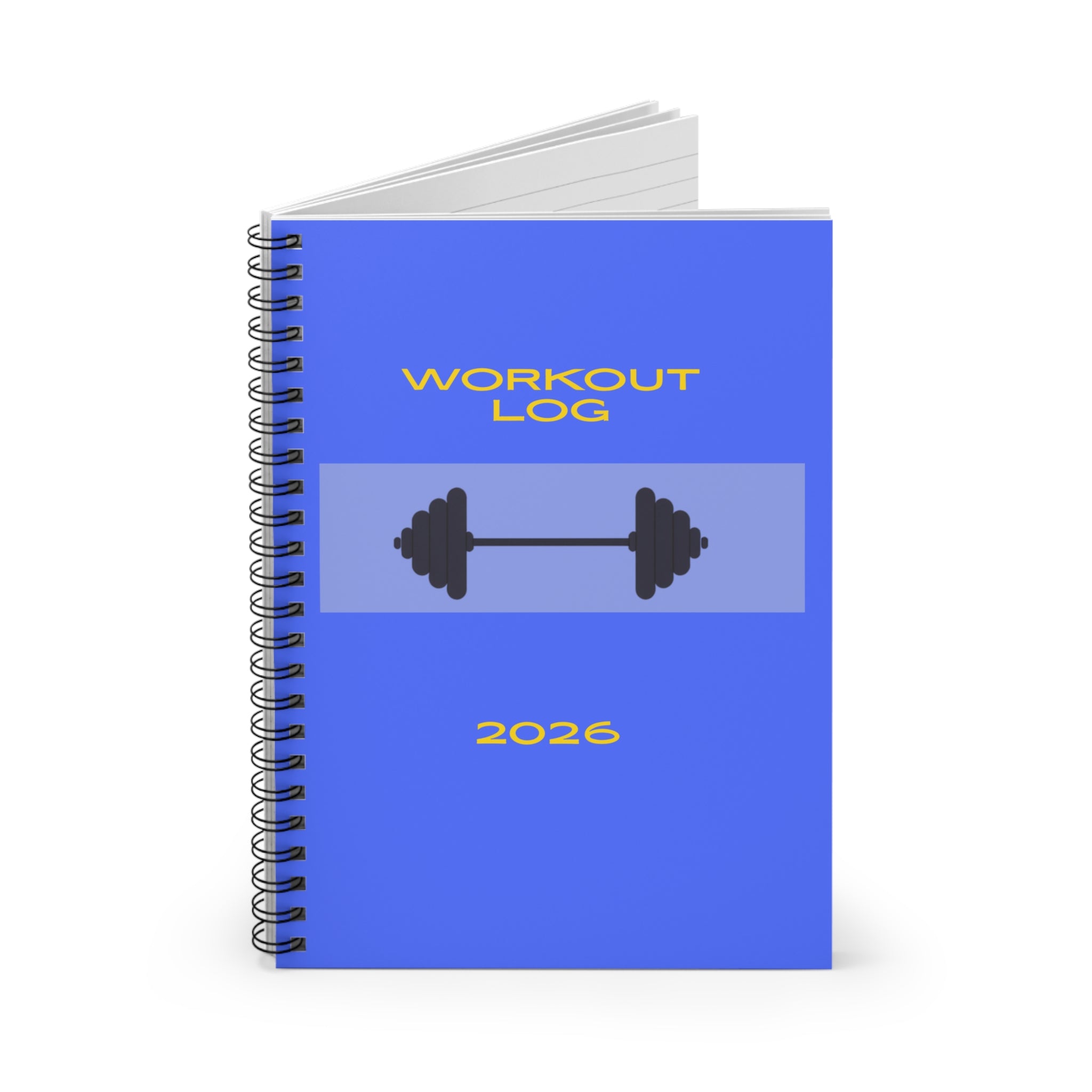 2026 Workout Log Spiral Notebook — Gym Fitness Exercise Journal (Ruled)