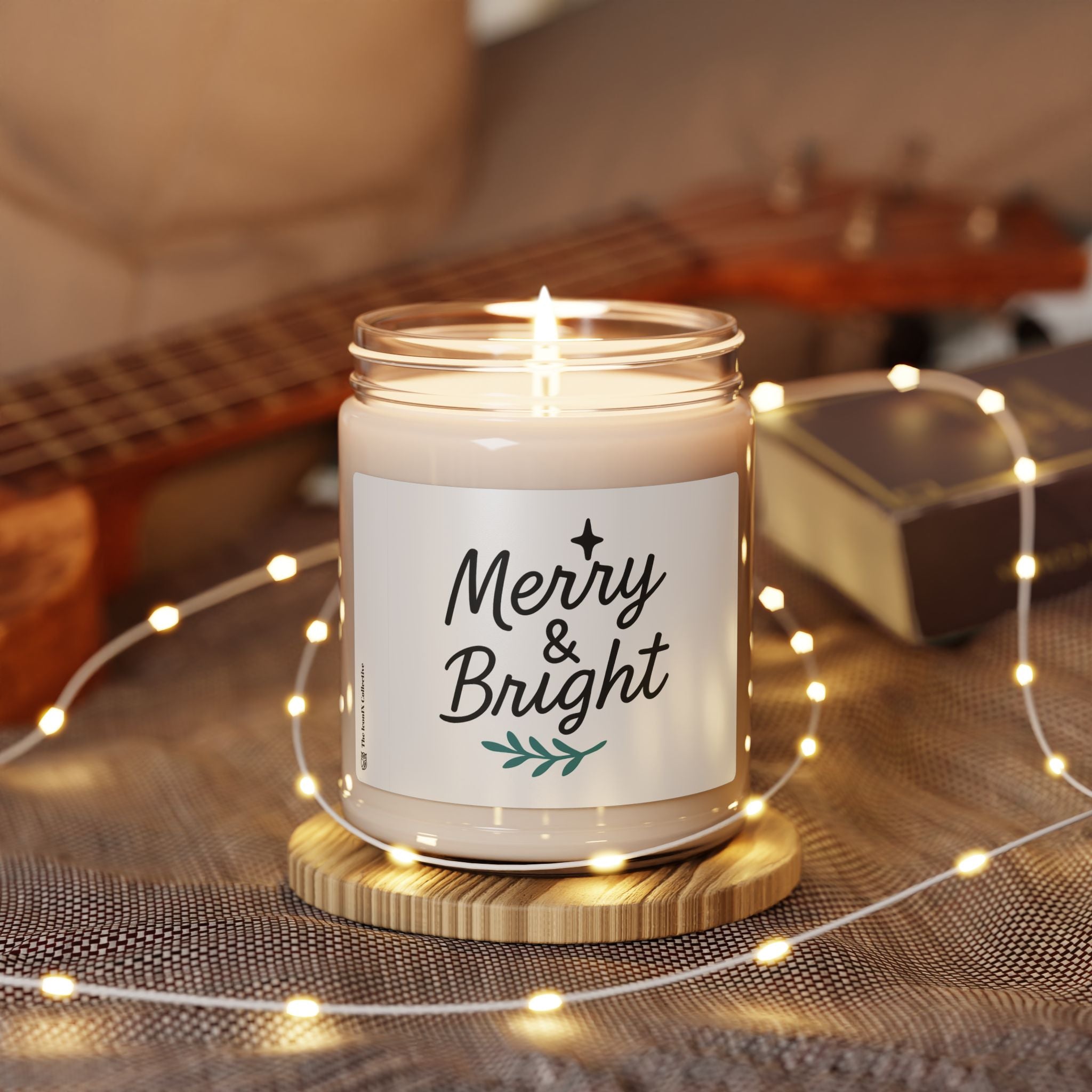 Merry & Bright Soy Candle – 9oz Holiday Scented Jar