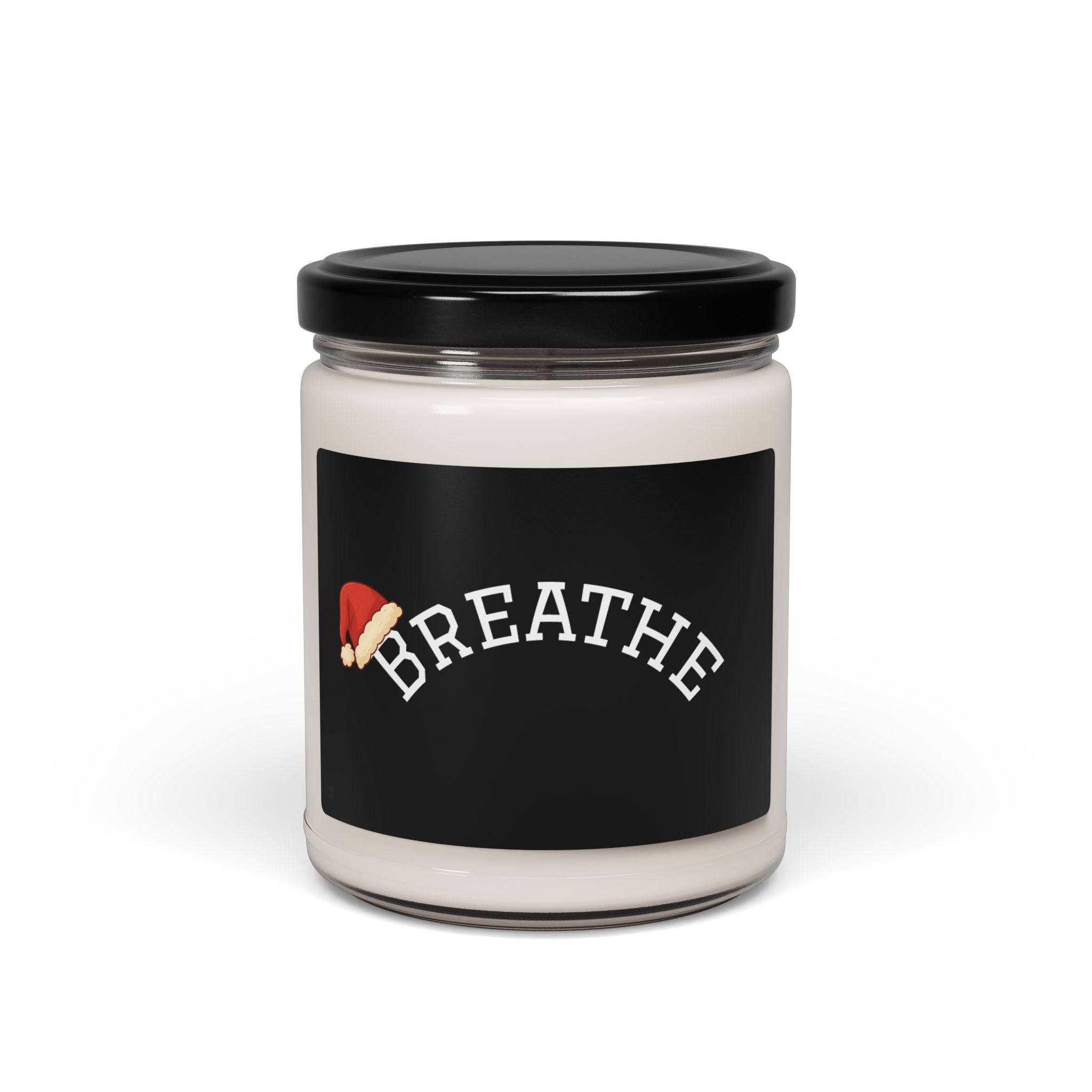 Breathe Holiday Soy Candle — 9 oz Scented Jar (Santa Hat)