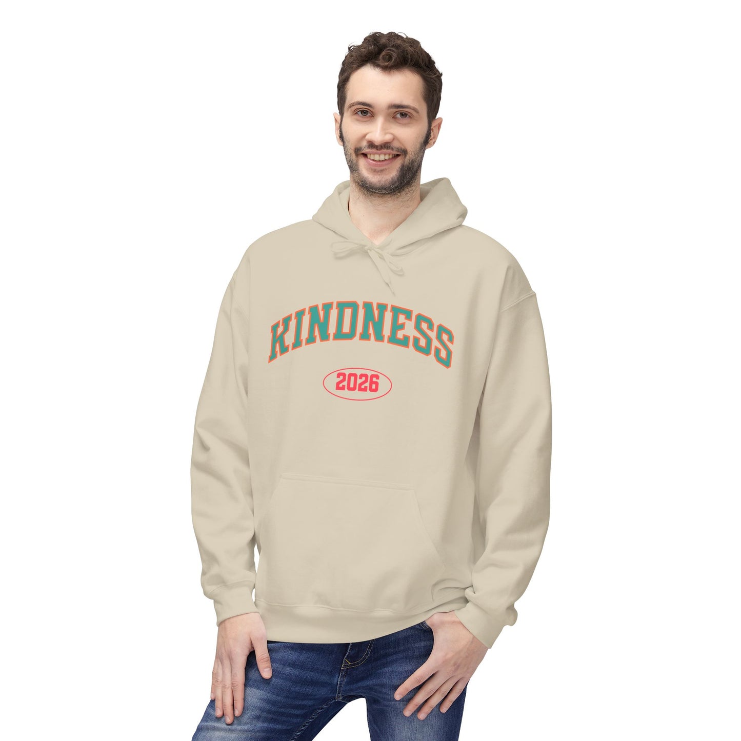 Kindness 2026 Hoodie — Vintage Collegiate Inspirational Pullover