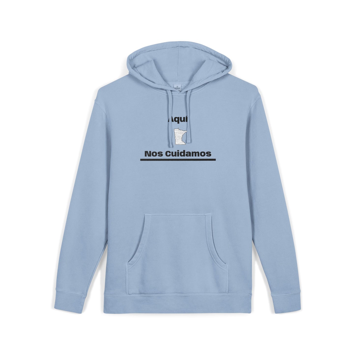 Minnesota "Aquí Nos Cuidamos" | State Hoodie, Minimal Design