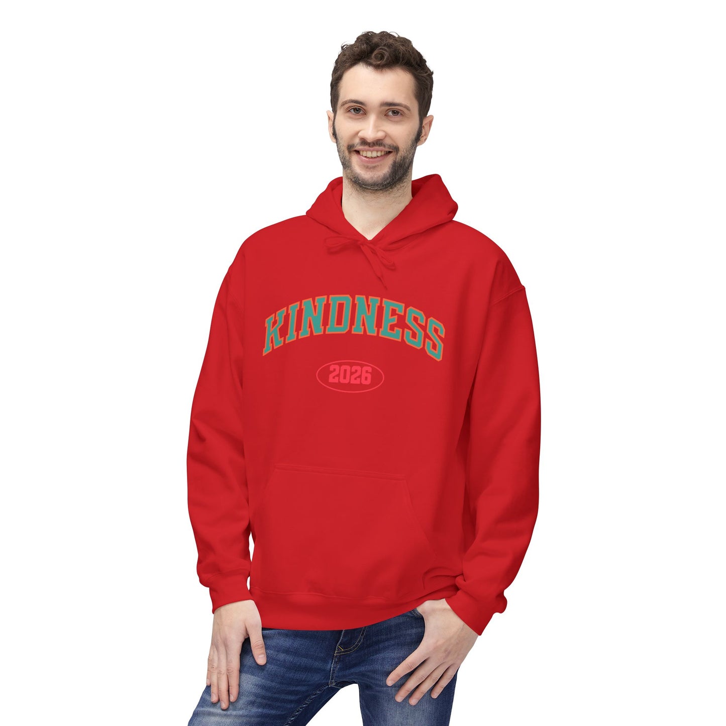 Kindness 2026 Hoodie — Vintage Collegiate Inspirational Pullover