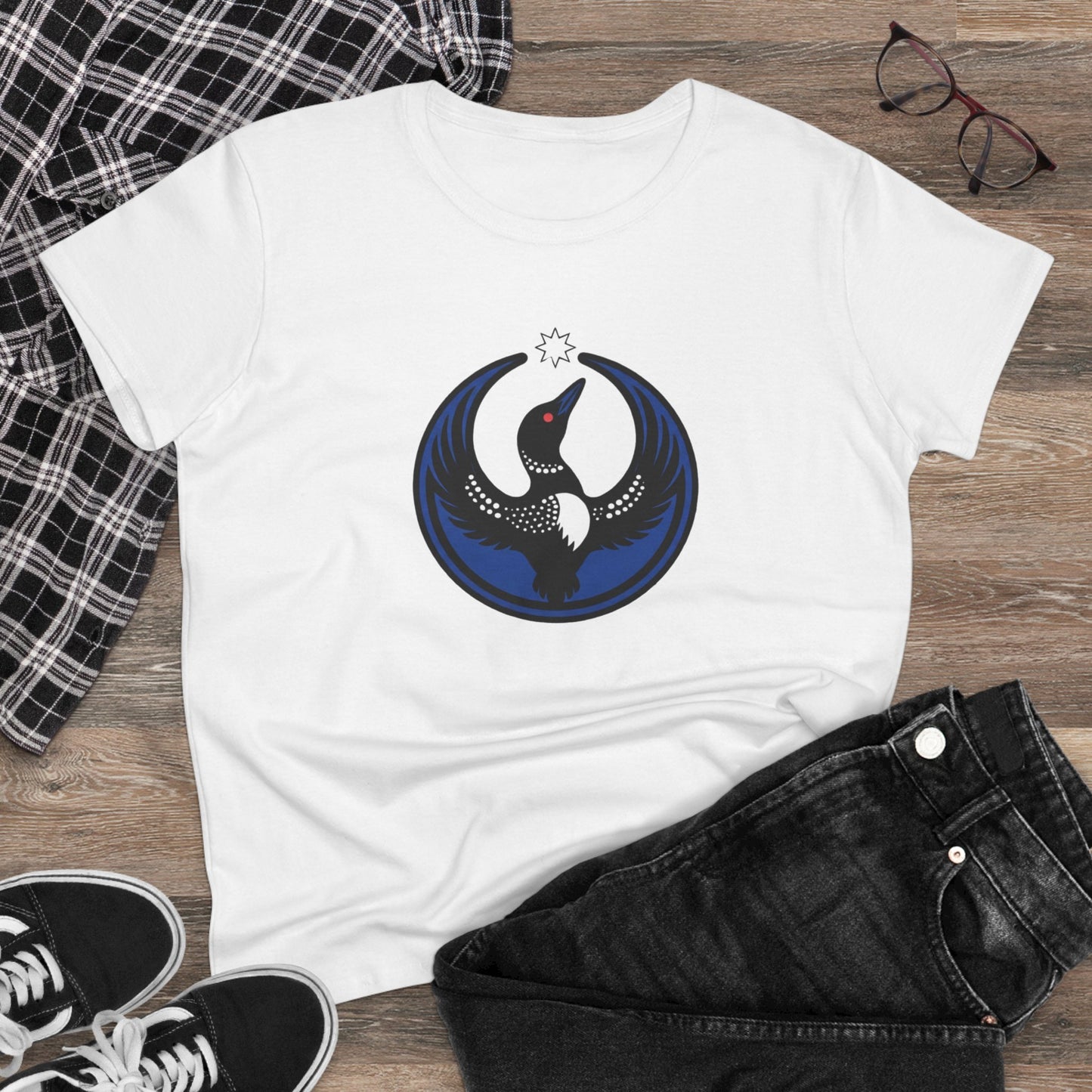 Minnesota Rebel Loon Illustration Tee | Women's Midweight 100% Cotton