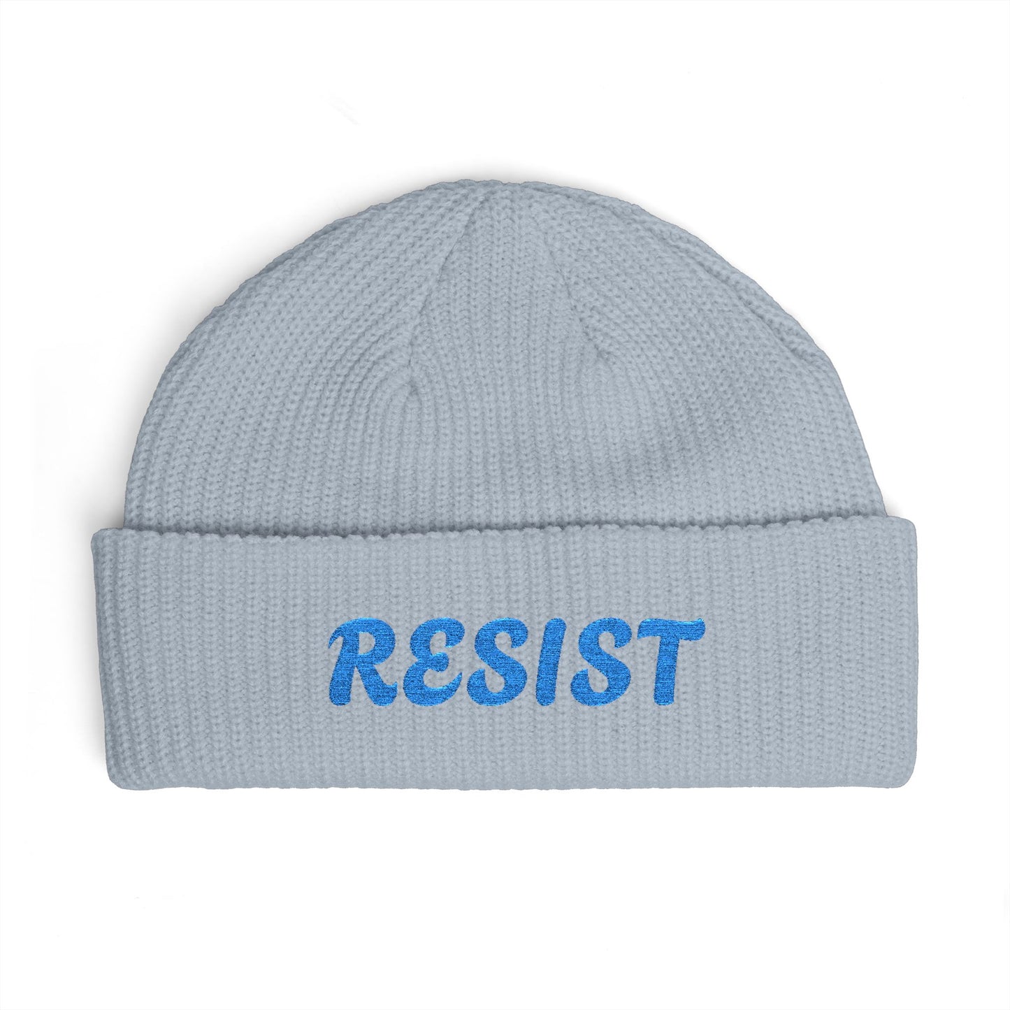 RESIST cuff beanie | embroidered knit hat