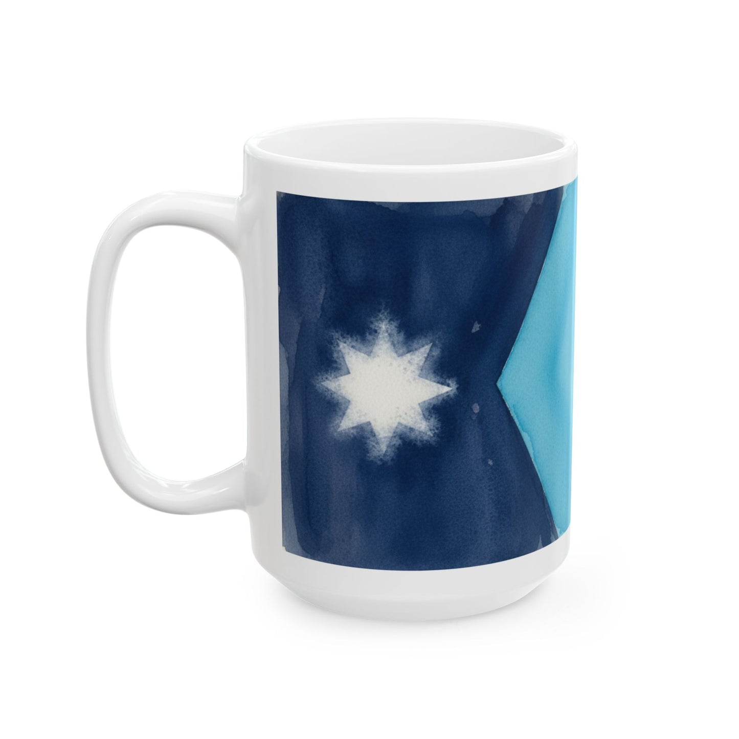 Minnesota Ceramic Mug — Watercolor MN Flag (15oz)