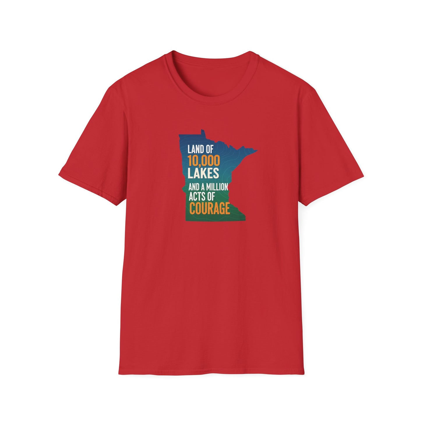 Land of 10,000 Lakes Minnesota Map T-Shirt | State Pride