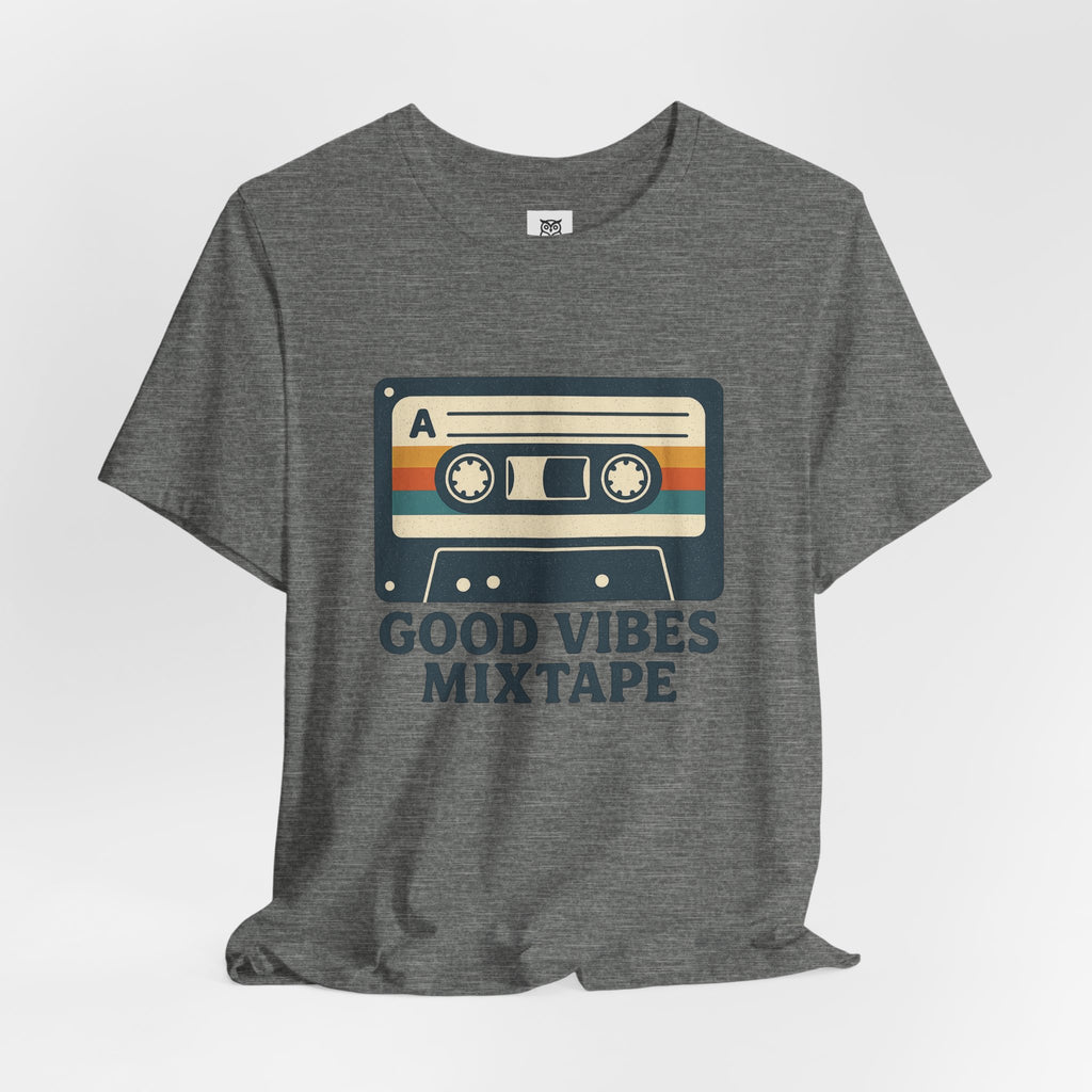 Good Vibes Mixtape Retro Cassette T-Shirt
