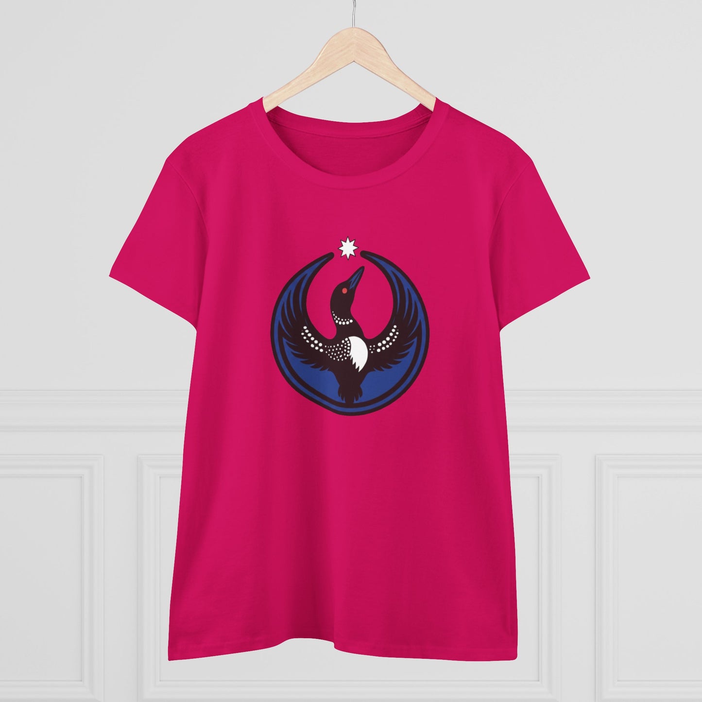 Minnesota Rebel Loon Illustration Tee | Women's Midweight 100% Cotton