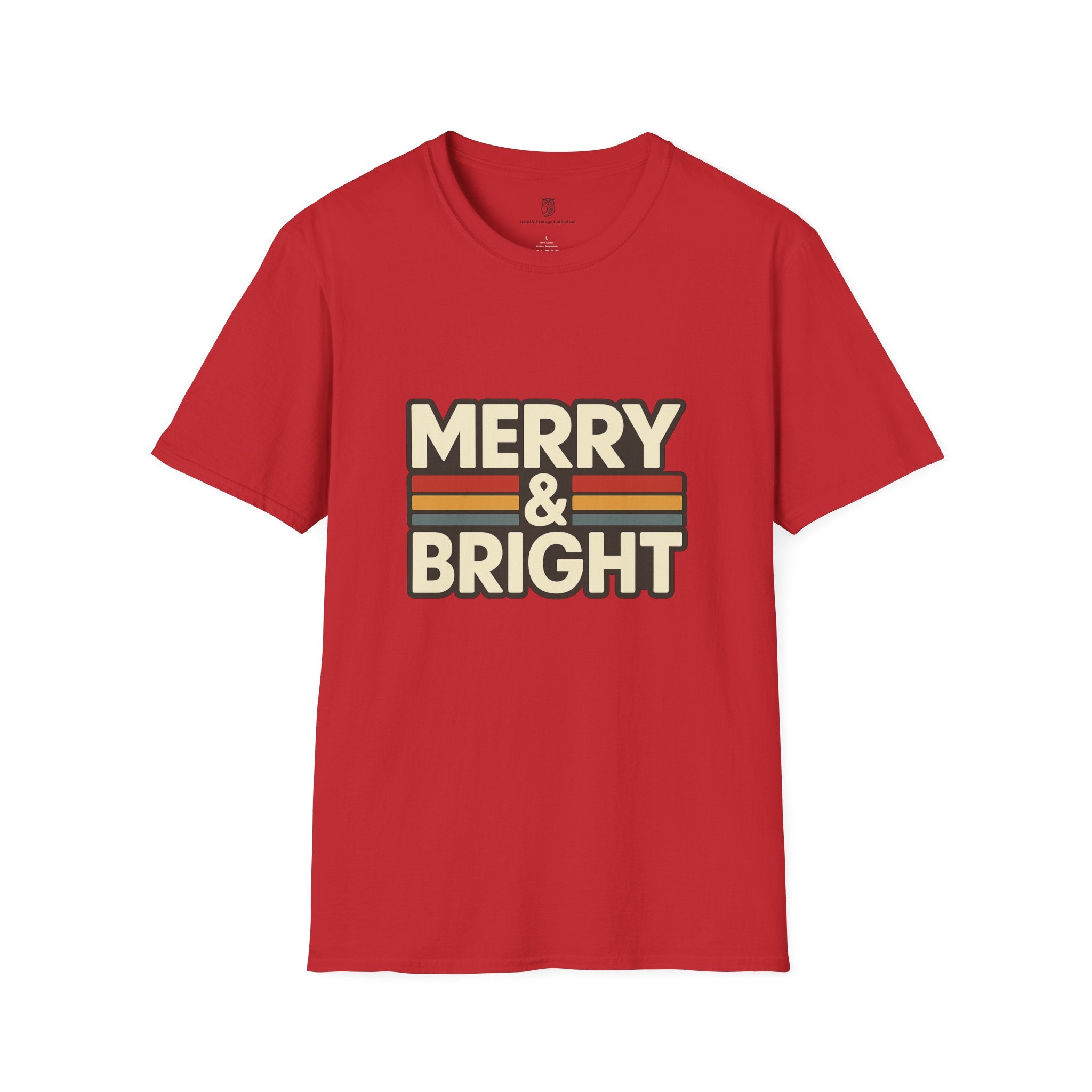 Merry & Bright Retro Holiday T-Shirt
