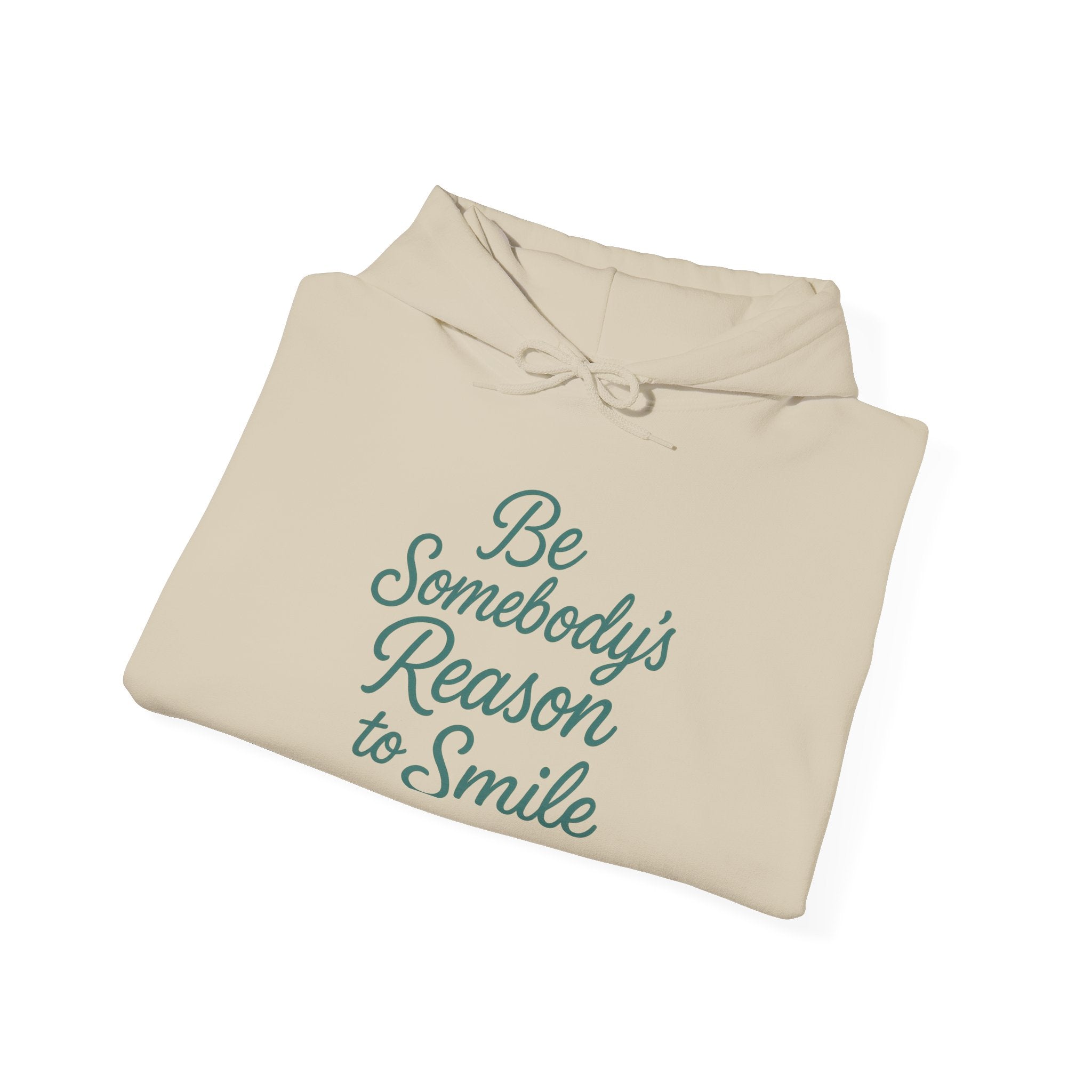 Be Somebody's Reason to Smile Hoodie — Inspirational White Pullover