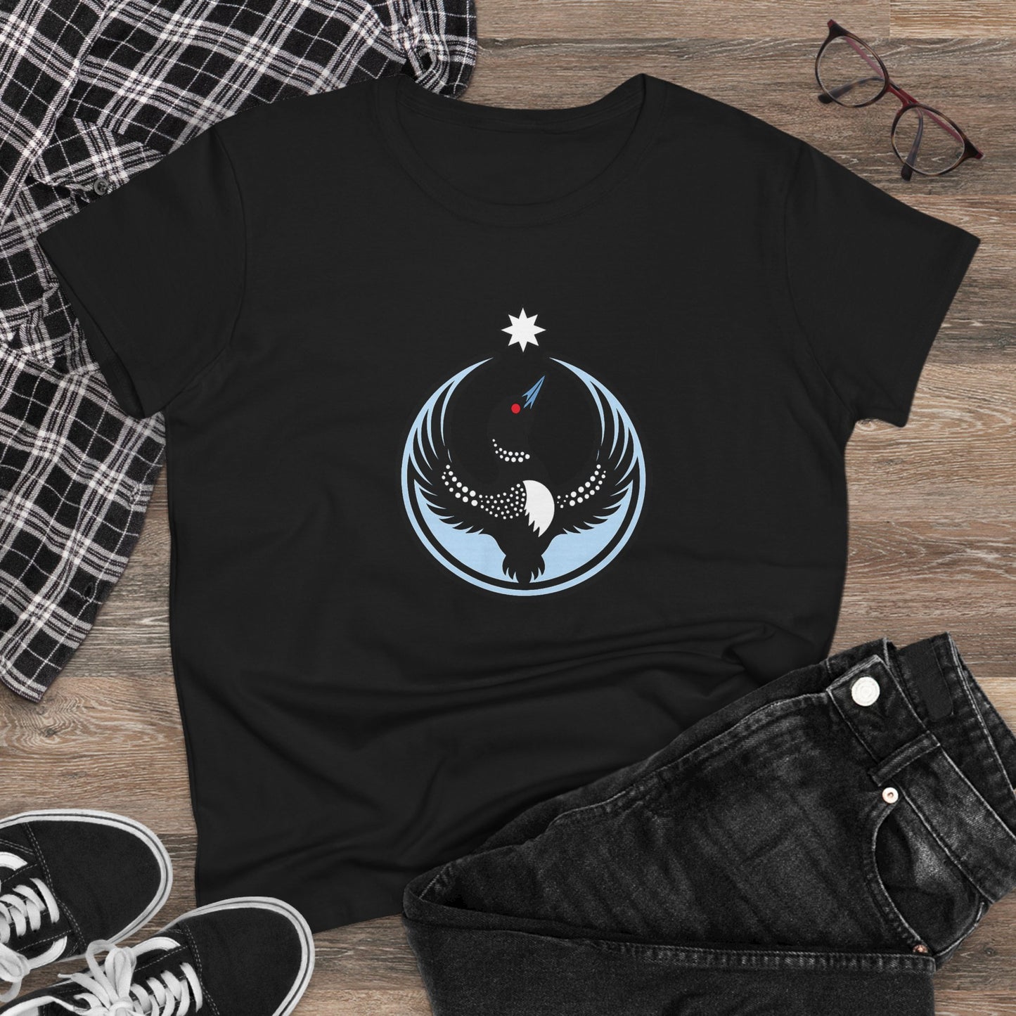 Minnesota Rebel Loon Illustration Tee | Women's Midweight 100% Cotton