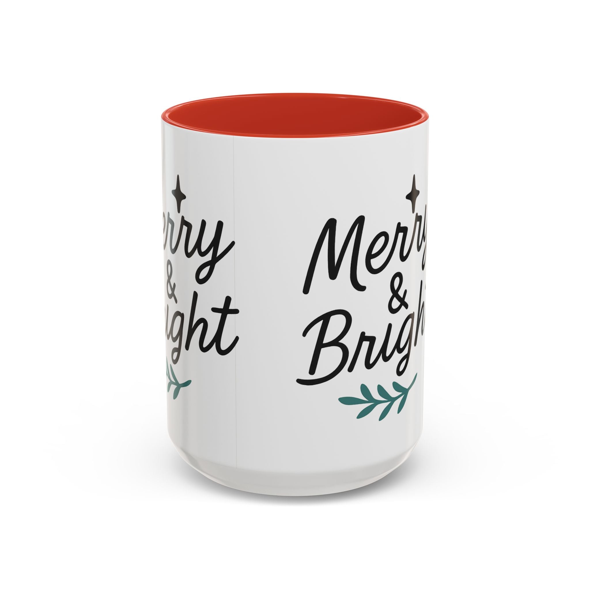 Merry & Bright Holiday Coffee Mug — 11/15oz Accent Ceramic