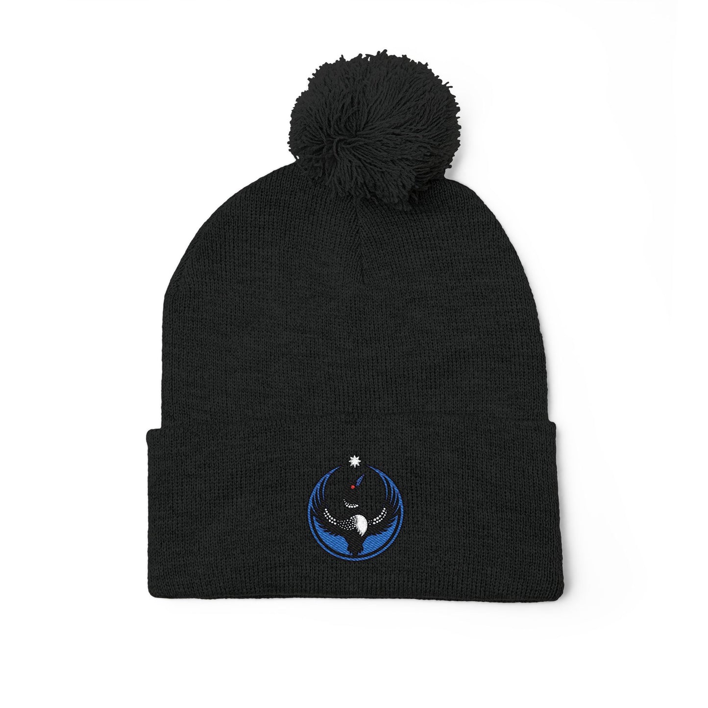 Minnesota Rebel Alliance Loon | MN embroidery Pom-Pom Knit Cap | Embroidered Beanie