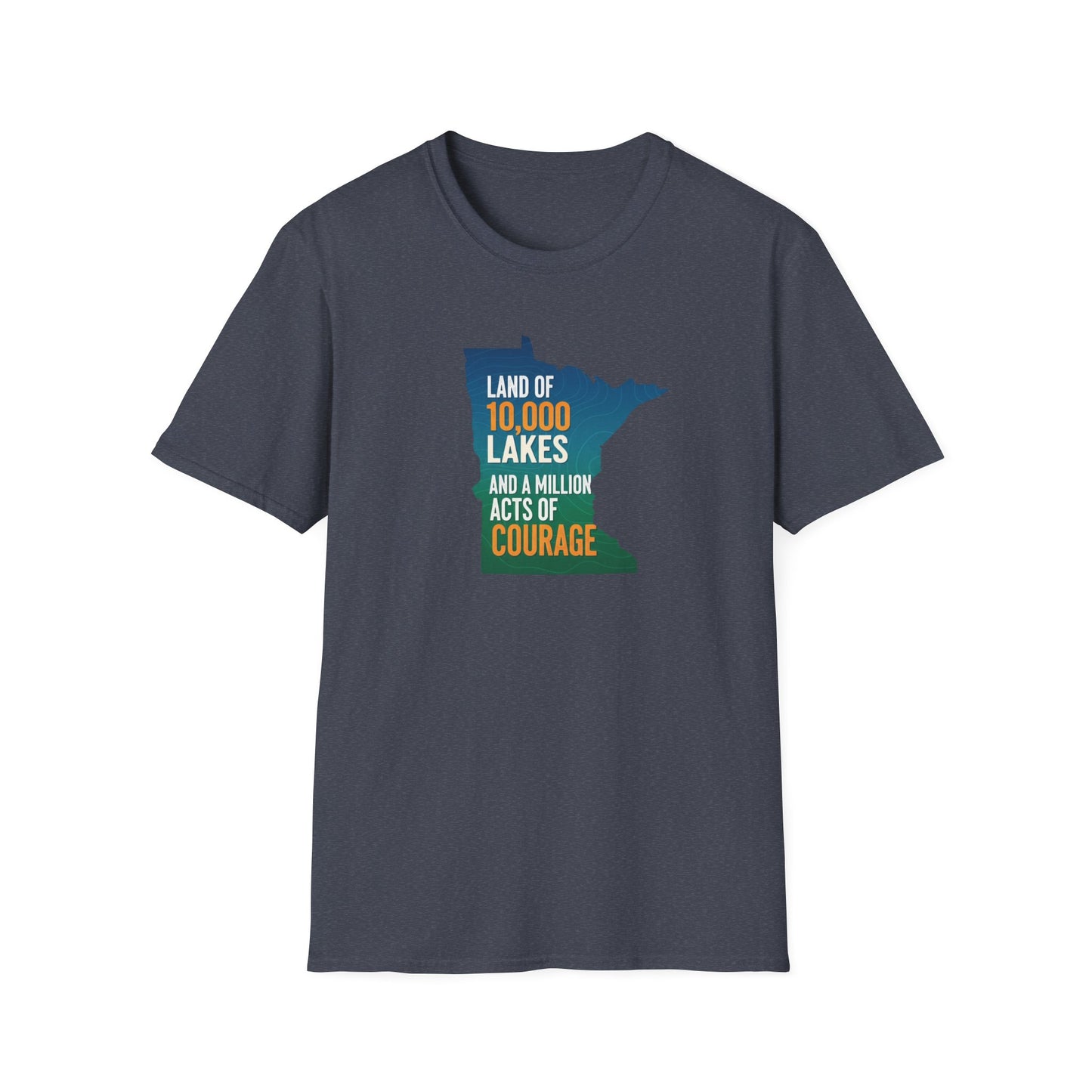 Land of 10,000 Lakes Minnesota Map T-Shirt | State Pride