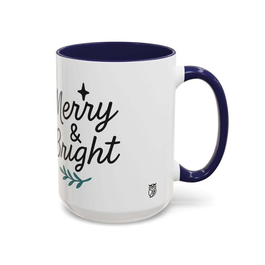 Merry & Bright Holiday Coffee Mug — 11/15oz Accent Ceramic