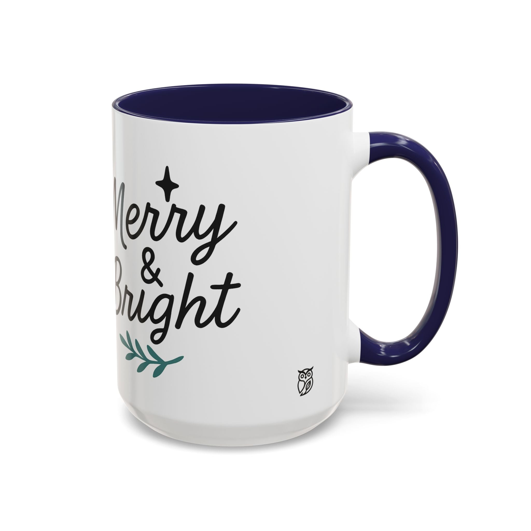 Merry & Bright Holiday Coffee Mug — 11/15oz Accent Ceramic