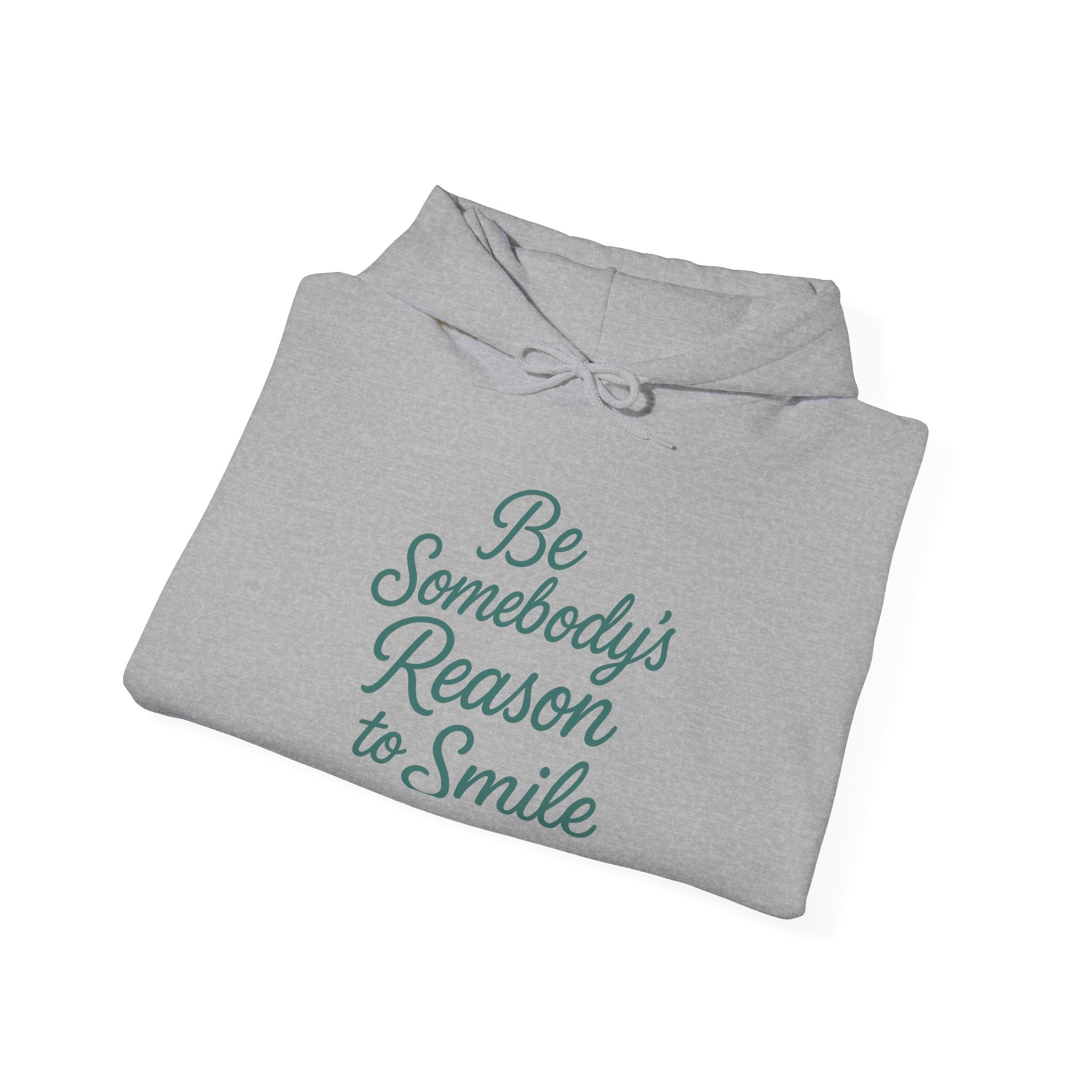 Be Somebody's Reason to Smile Hoodie — Inspirational White Pullover