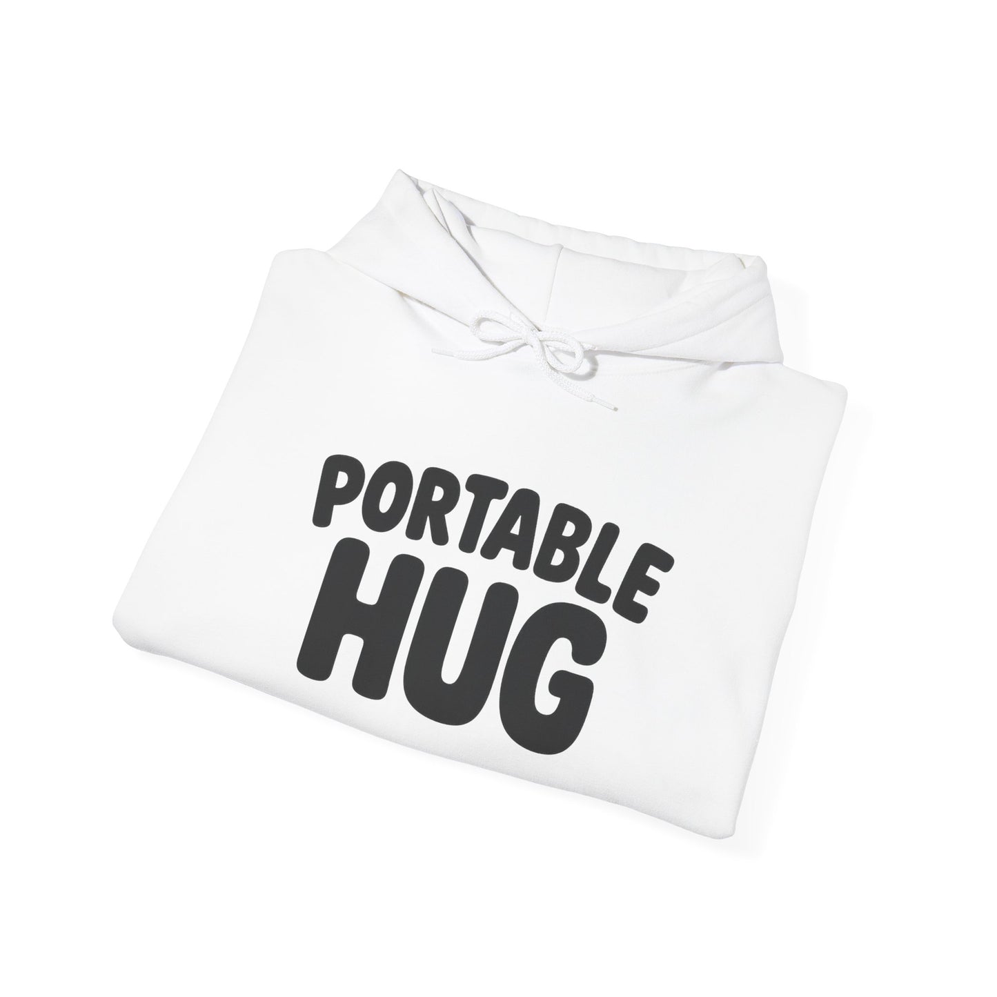 Portable Hug Hoodie — Cozy Graphic Sweatshirt