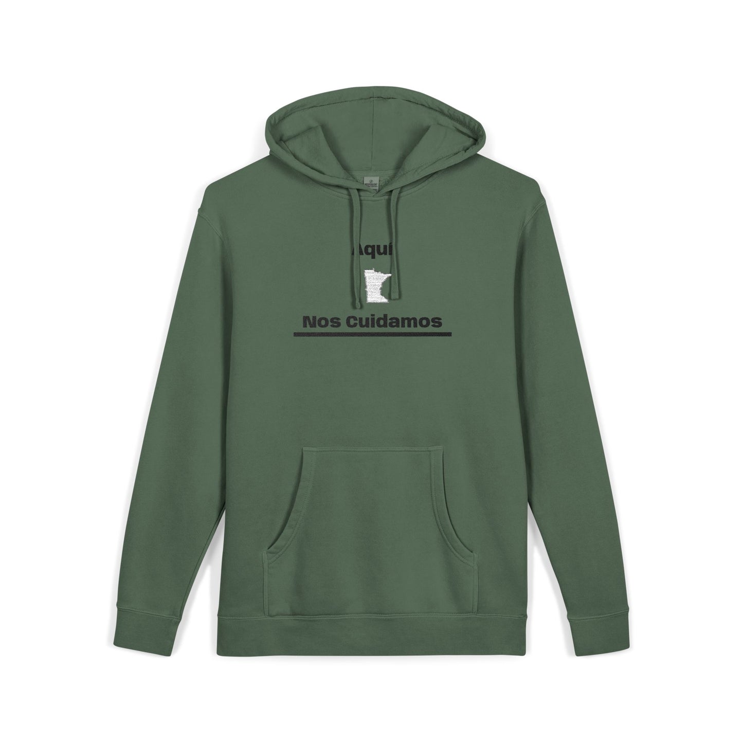 Minnesota "Aquí Nos Cuidamos" | State Hoodie, Minimal Design