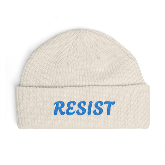 RESIST cuff beanie | embroidered knit hat