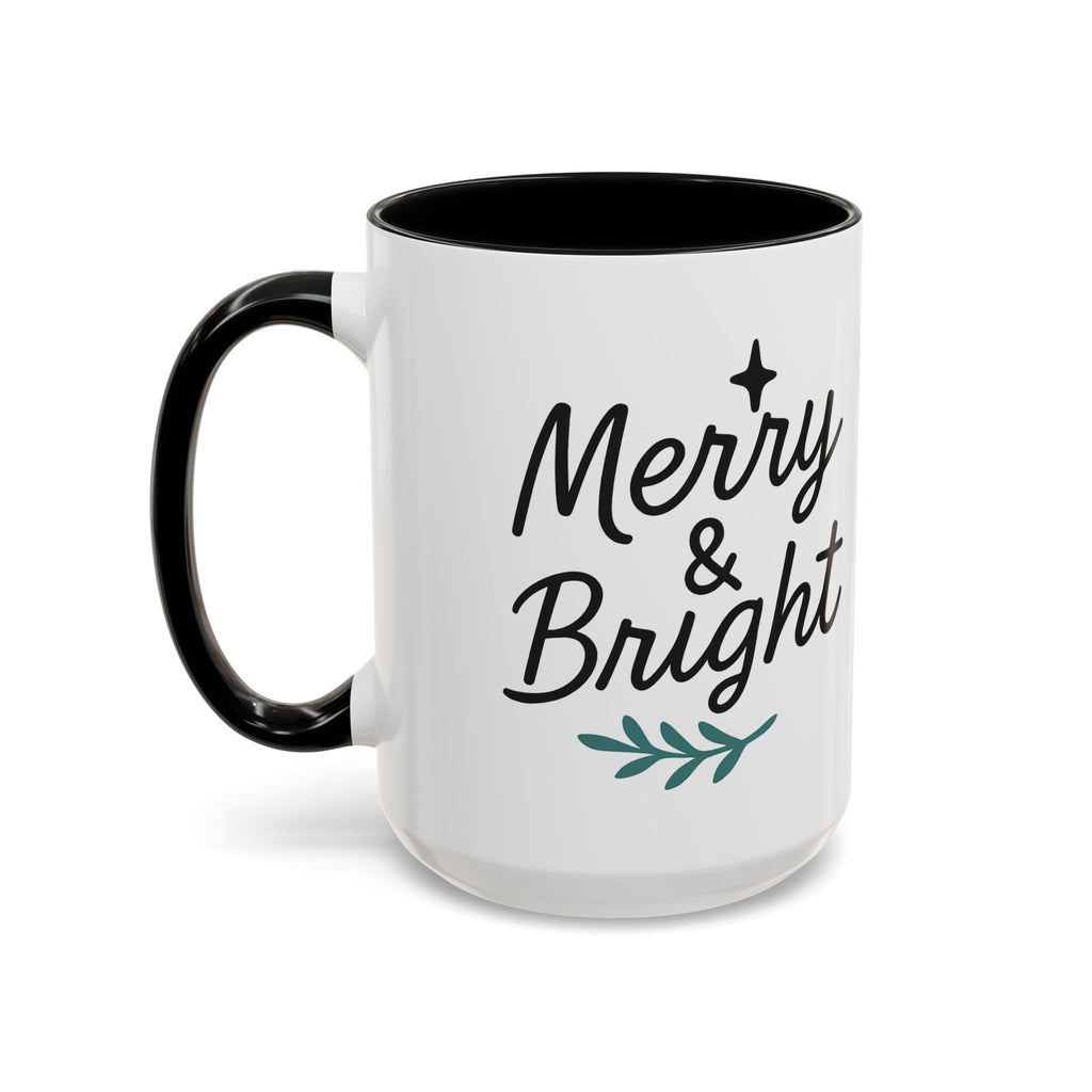 Merry & Bright Holiday Coffee Mug — 11/15oz Accent Ceramic