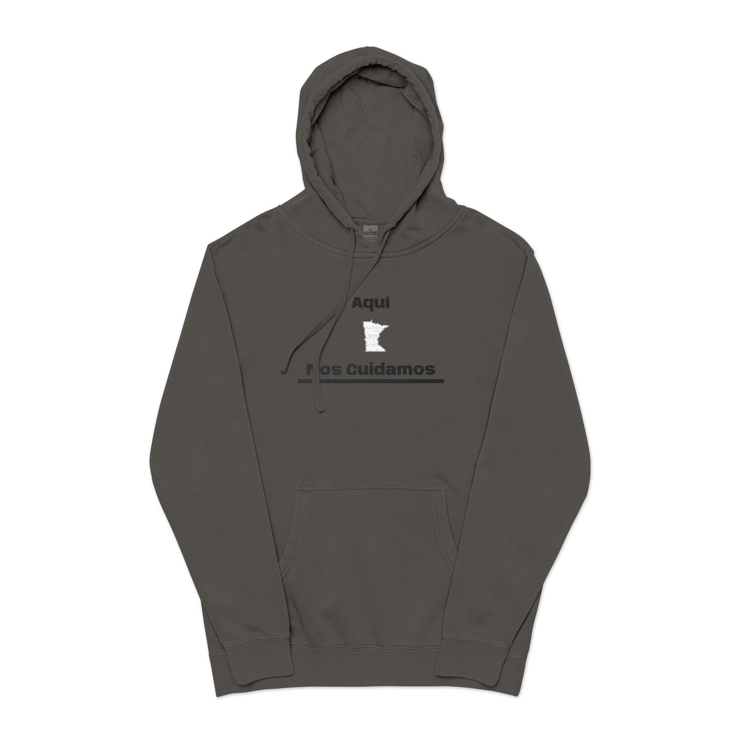 Minnesota "Aquí Nos Cuidamos" | State Hoodie, Minimal Design