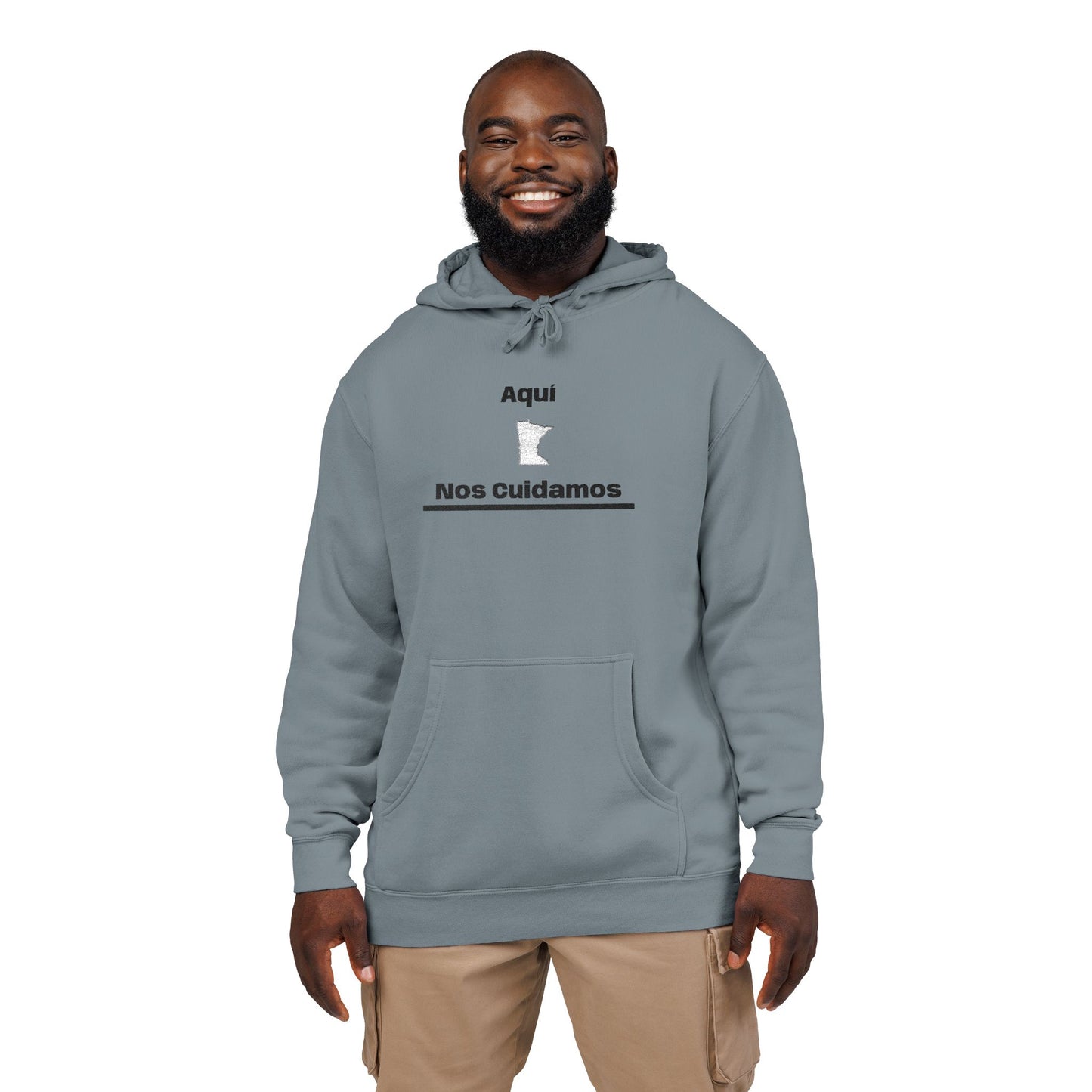 Minnesota "Aquí Nos Cuidamos" | State Hoodie, Minimal Design