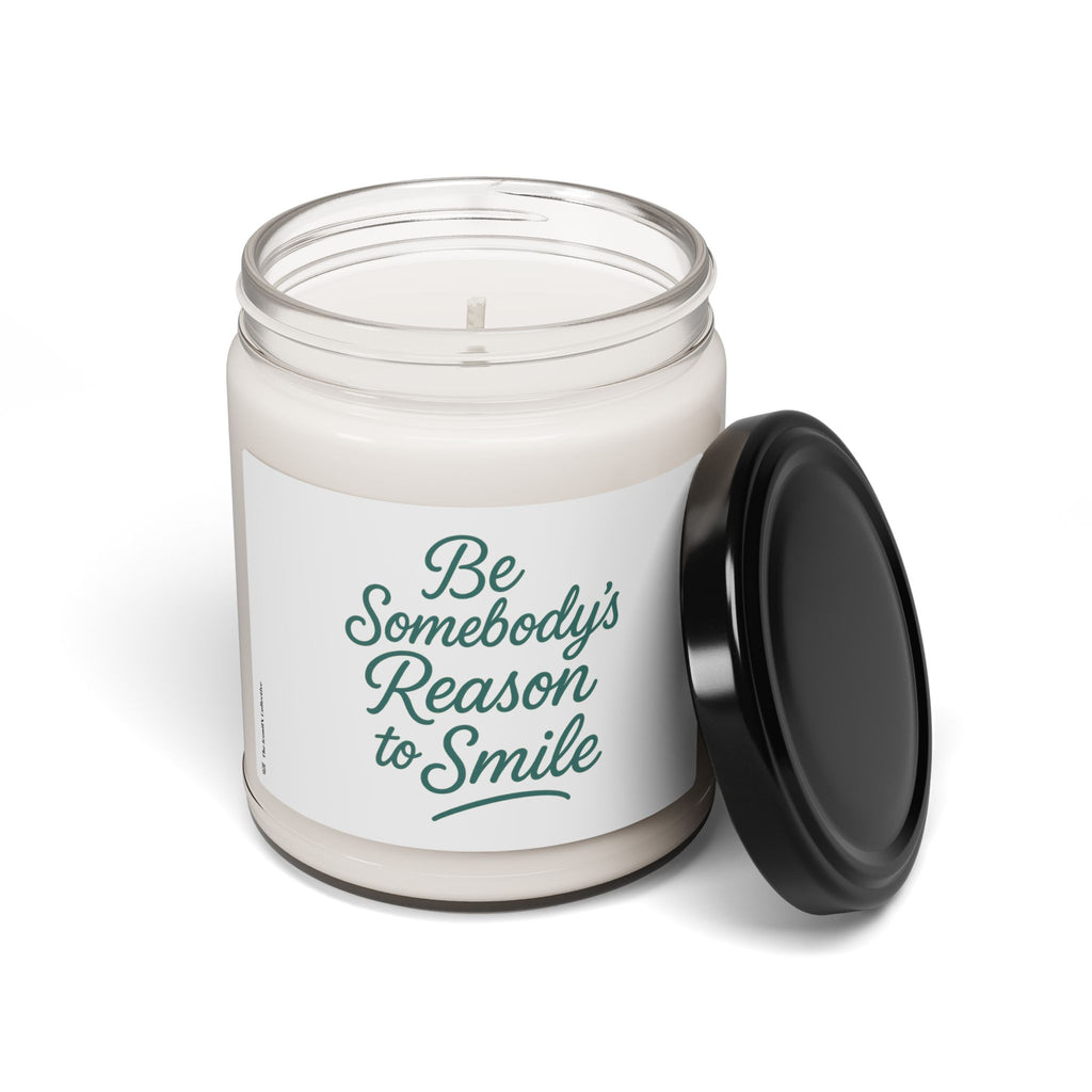 Inspirational Scented Soy Candle 9oz — "Be Somebody's Reason to Smile"