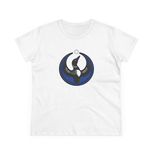 Minnesota Rebel Loon Illustration Tee | Women's Midweight 100% Cotton