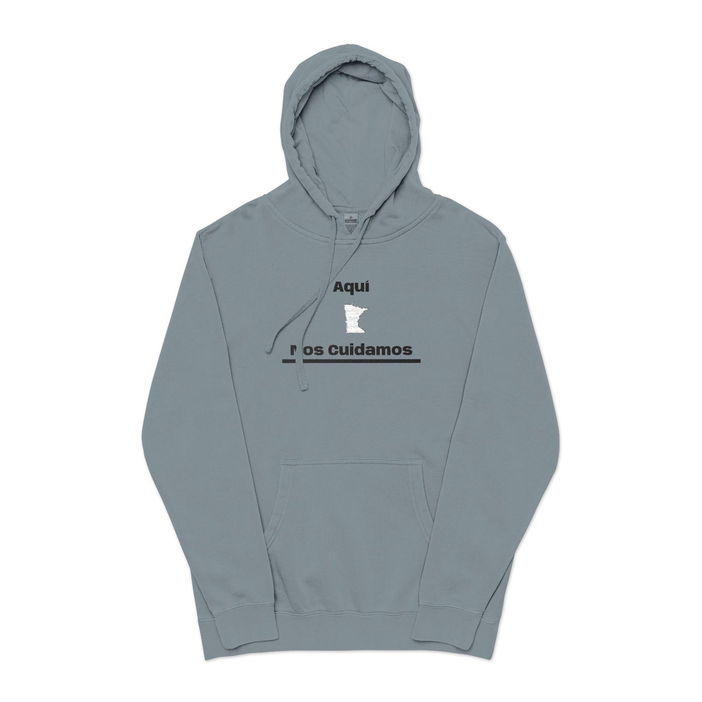 Minnesota "Aquí Nos Cuidamos" | State Hoodie, Minimal Design