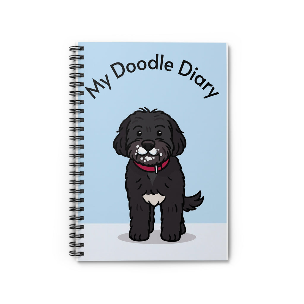 Cute Dog Doodle Spiral Notebook —   Ruled Journal for School & Gifts