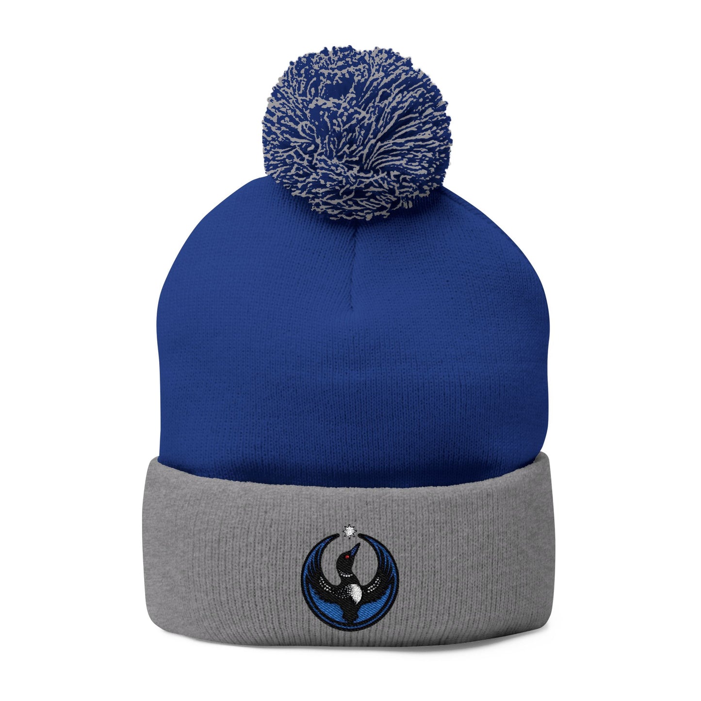 Minnesota Rebel Alliance Loon | MN embroidery Pom-Pom Knit Cap | Embroidered Beanie